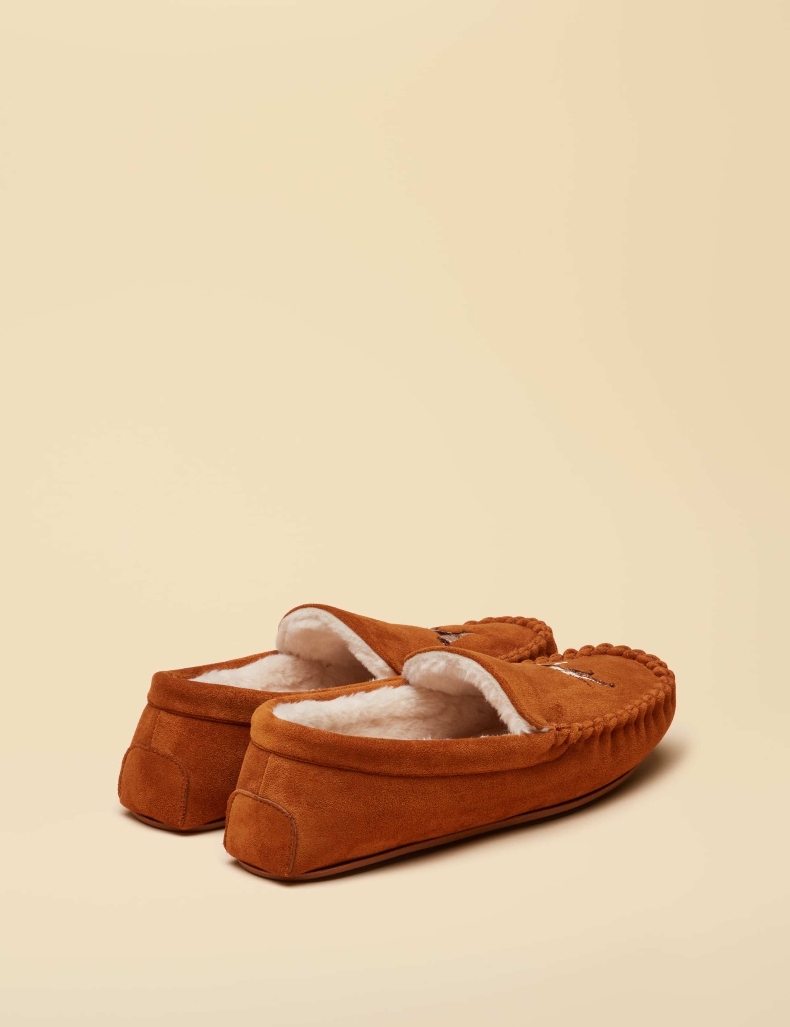 Faux Suede Embroidered Moccasin Slippers 4 of 6