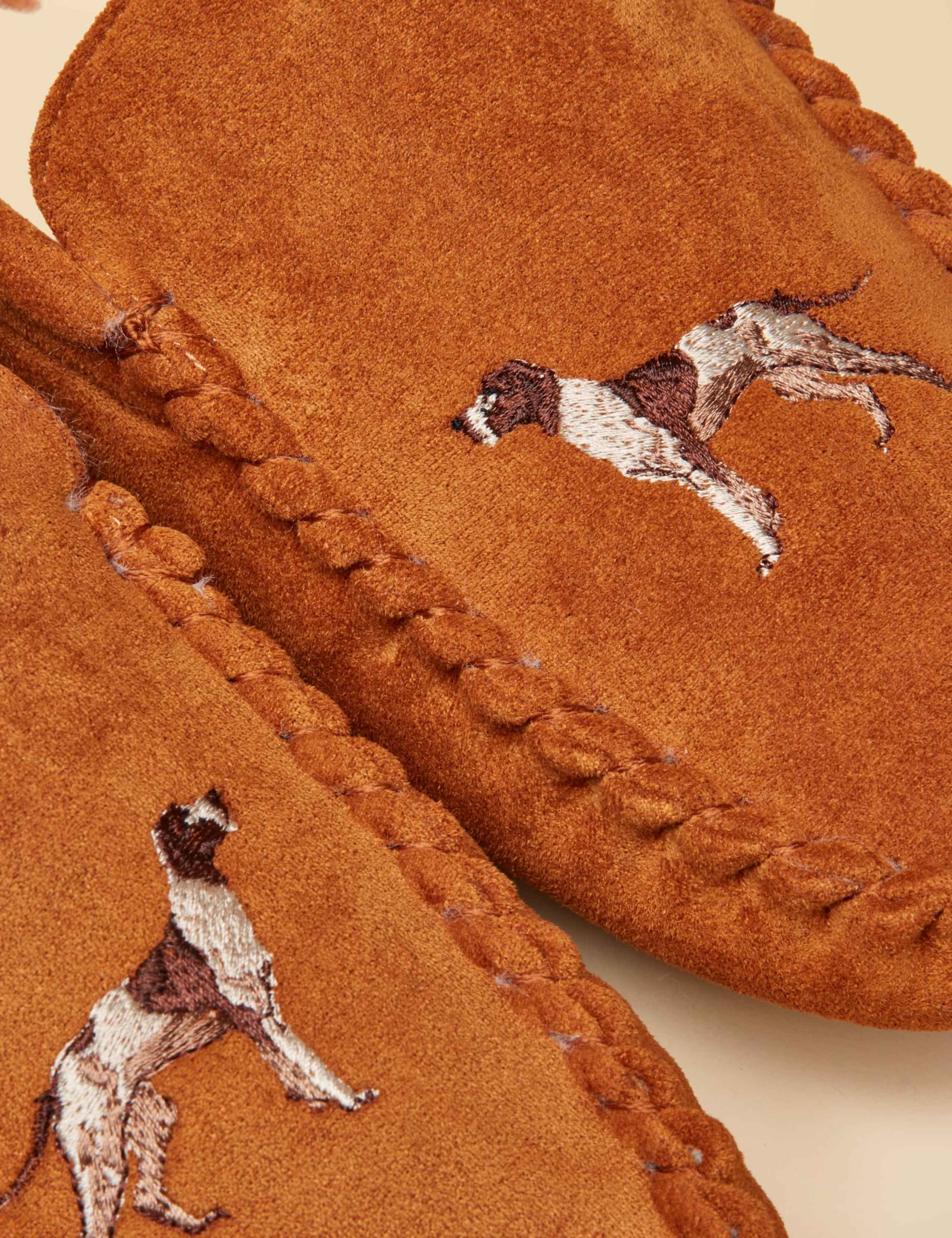 Faux Suede Embroidered Moccasin Slippers 5 of 6