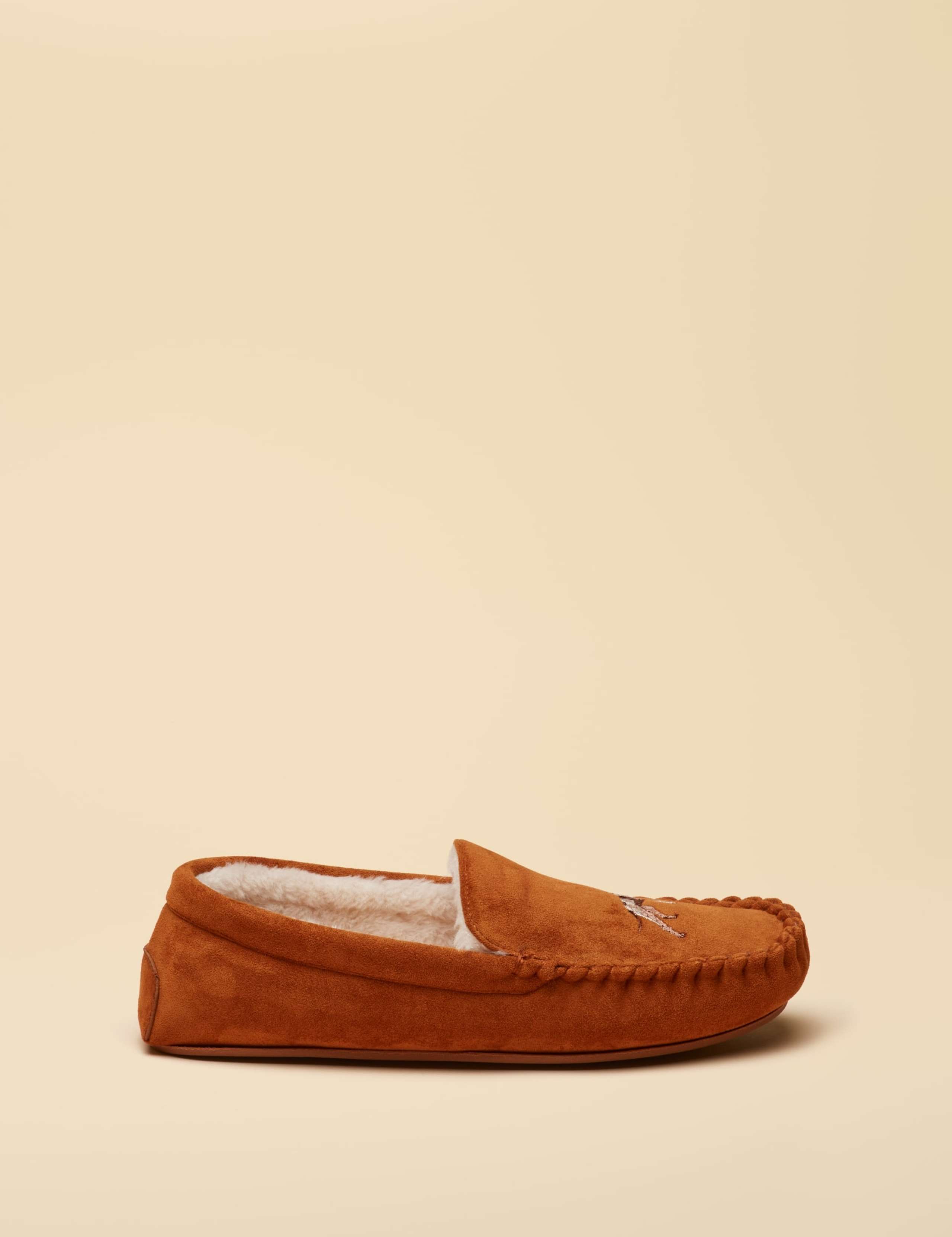 Faux Suede Embroidered Moccasin Slippers 6 of 6