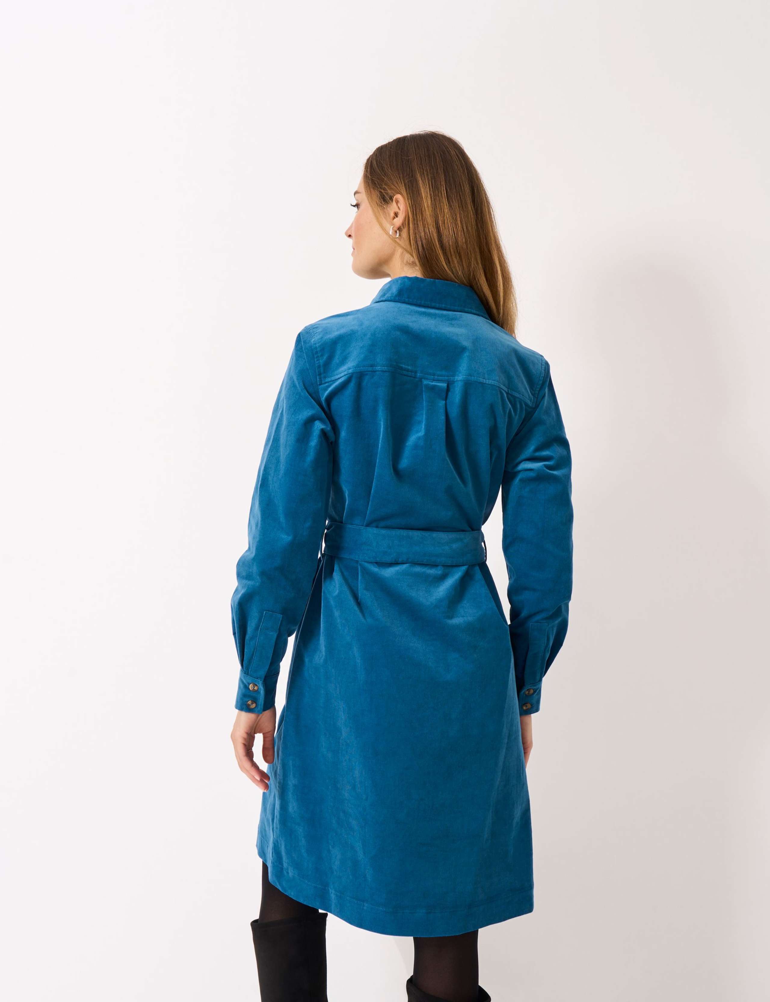 Cotton Rich Cord Belted Mini Shirt Dress 3 of 5