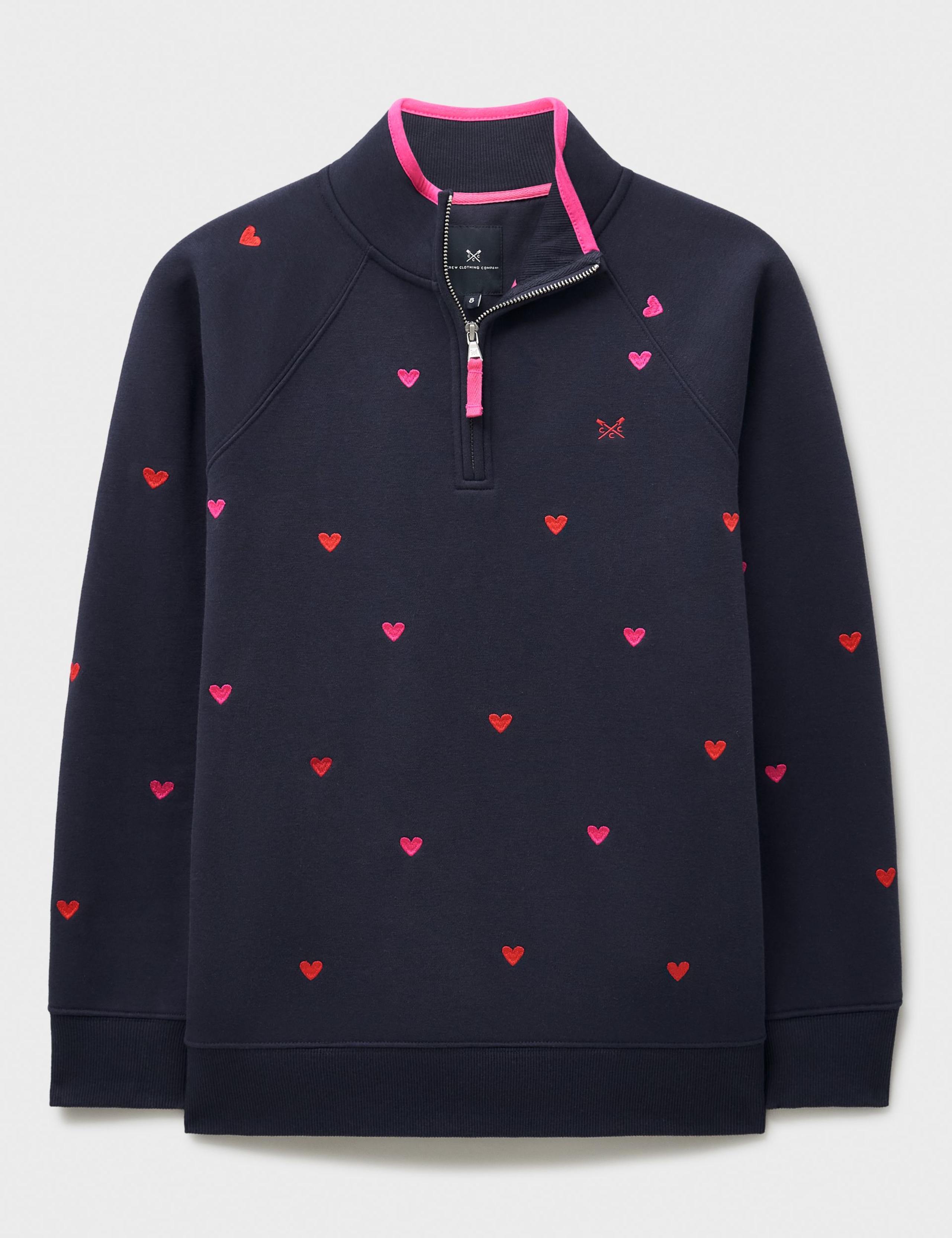 Cotton Rich Striped Half Zip Sweatshirt 2 of 5