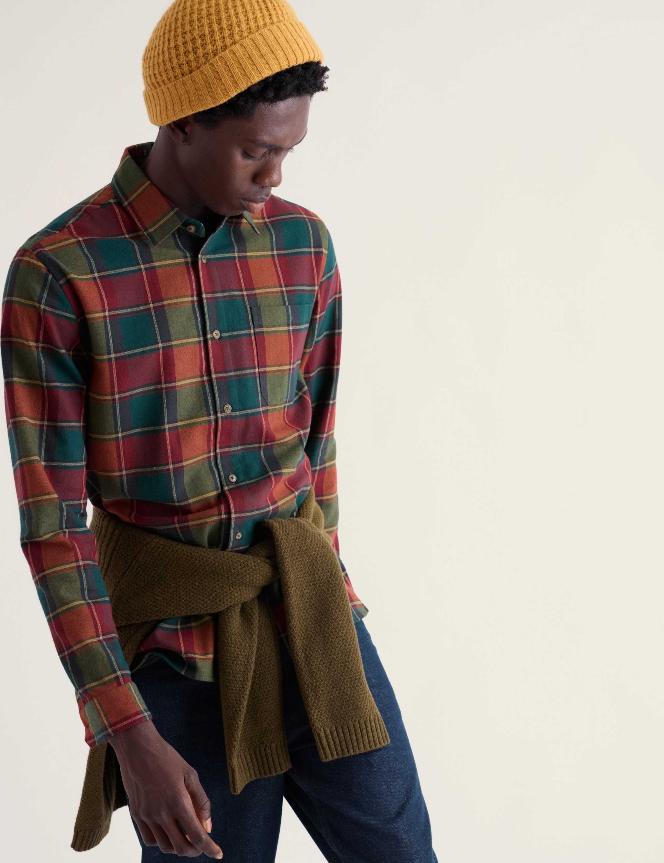 Regular Fit Brushed Cotton Textured Shirt 5 of 5