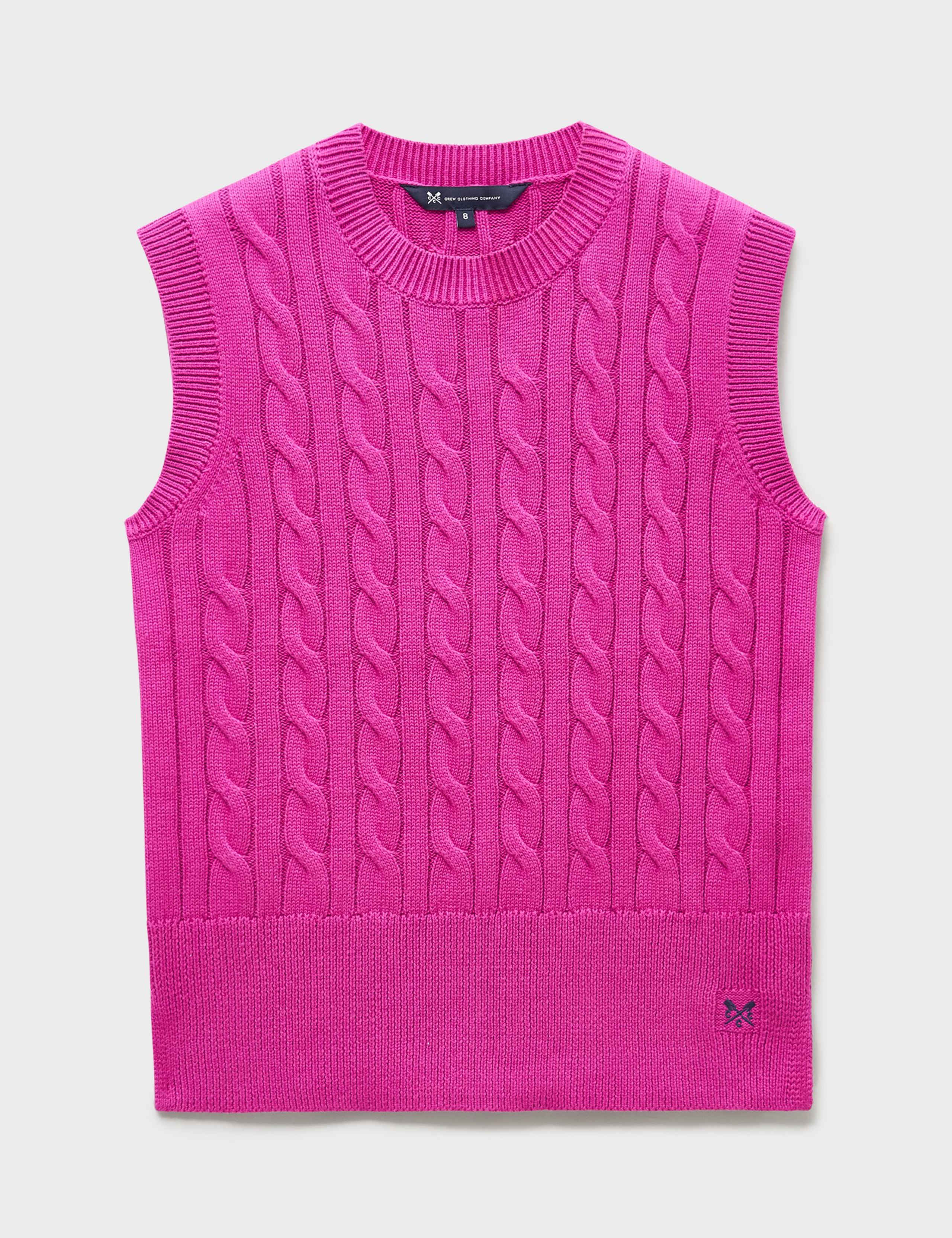 Pure Cotton Cable Crew Neck Knitted Vest 2 of 5