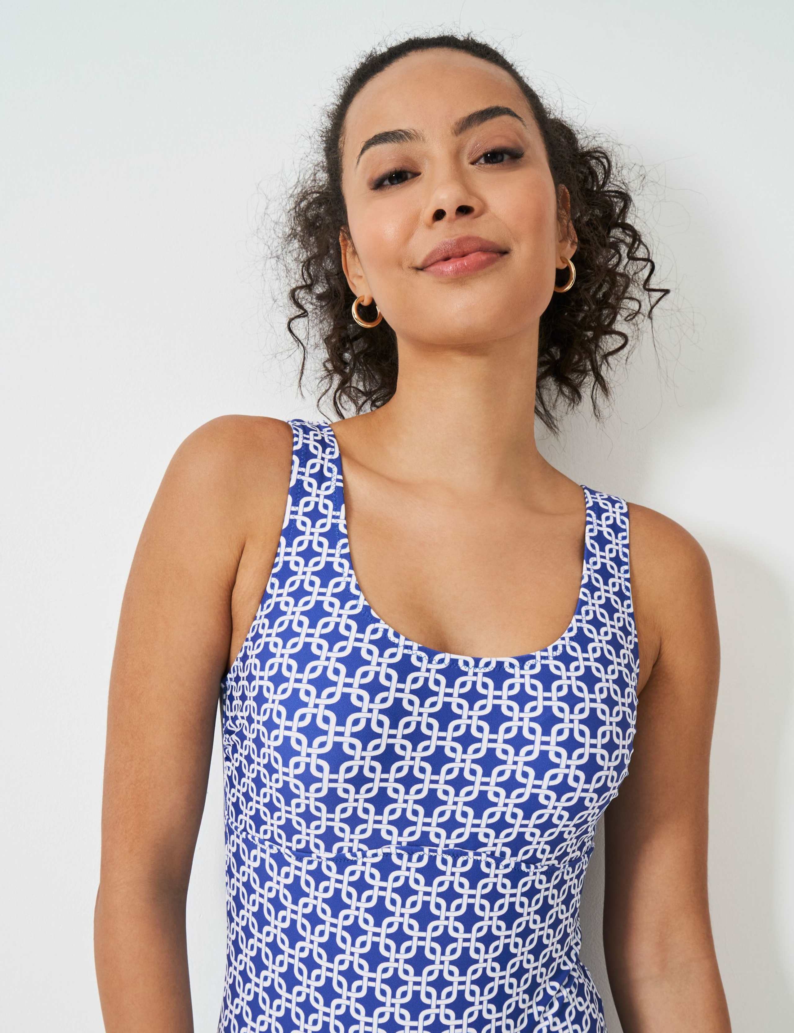 Ruched Printed Padded Scoop Neck Swimsuit 5 of 5