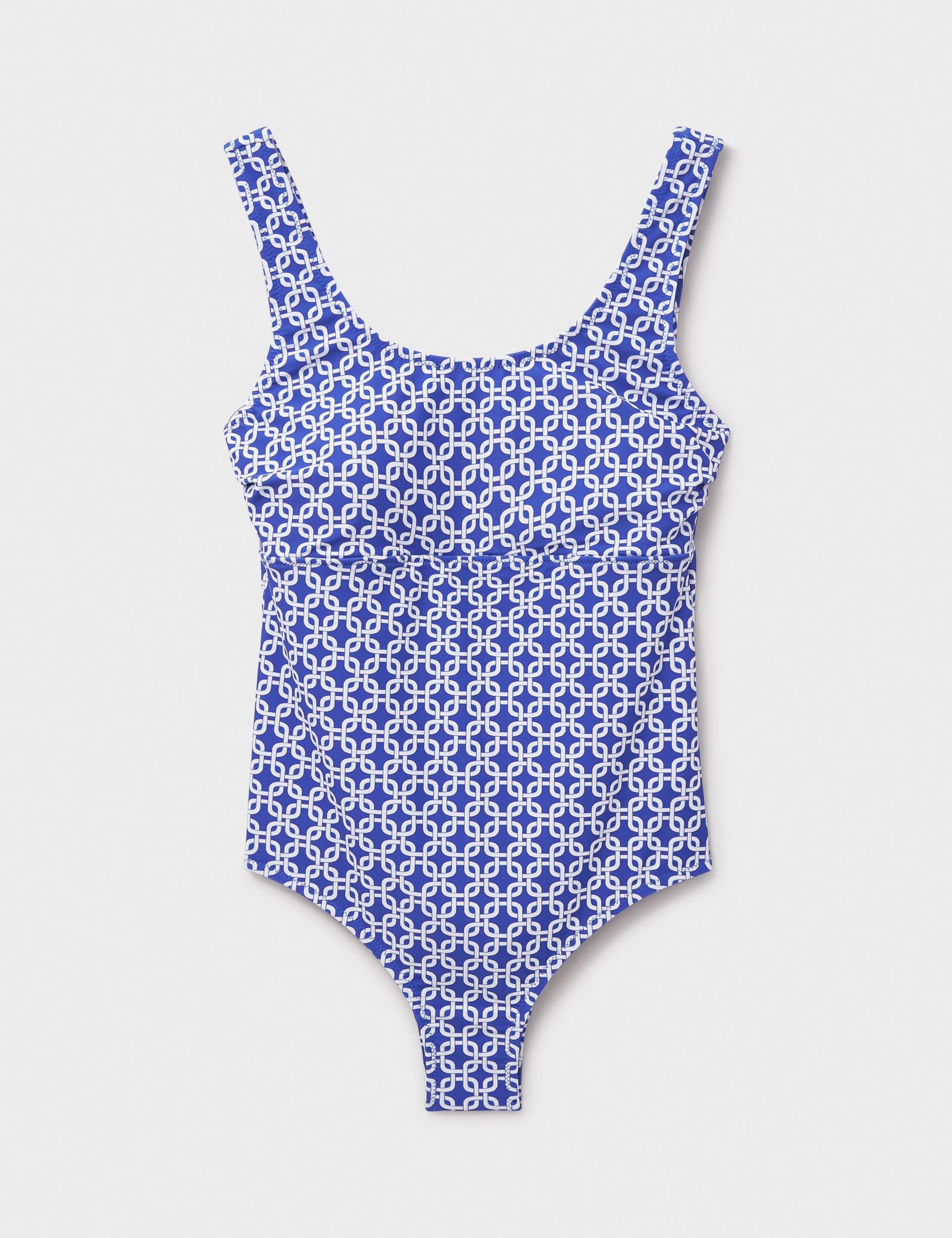 Ruched Printed Padded Scoop Neck Swimsuit 2 of 5