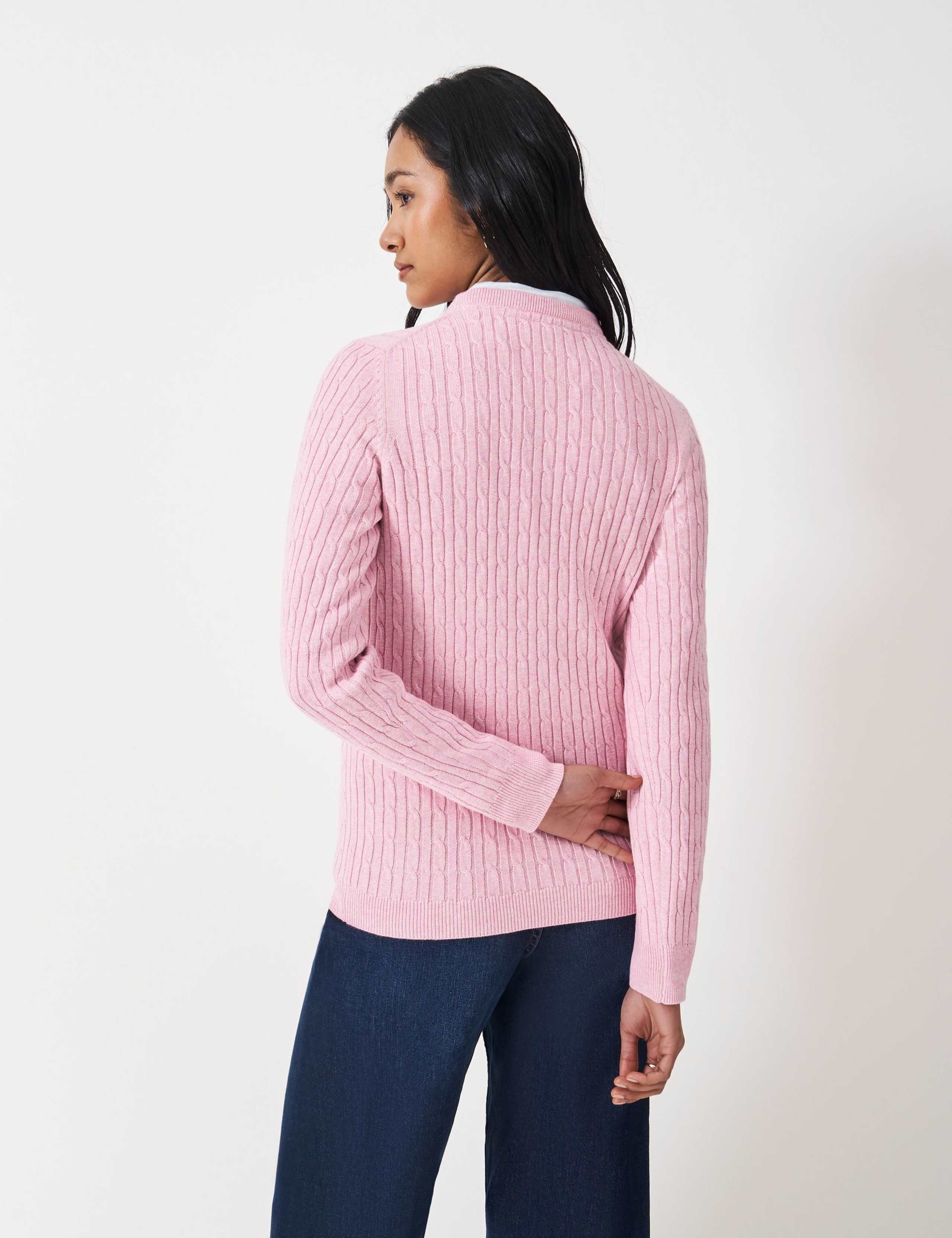 Cotton Rich Cable Knit Jumper 3 of 5
