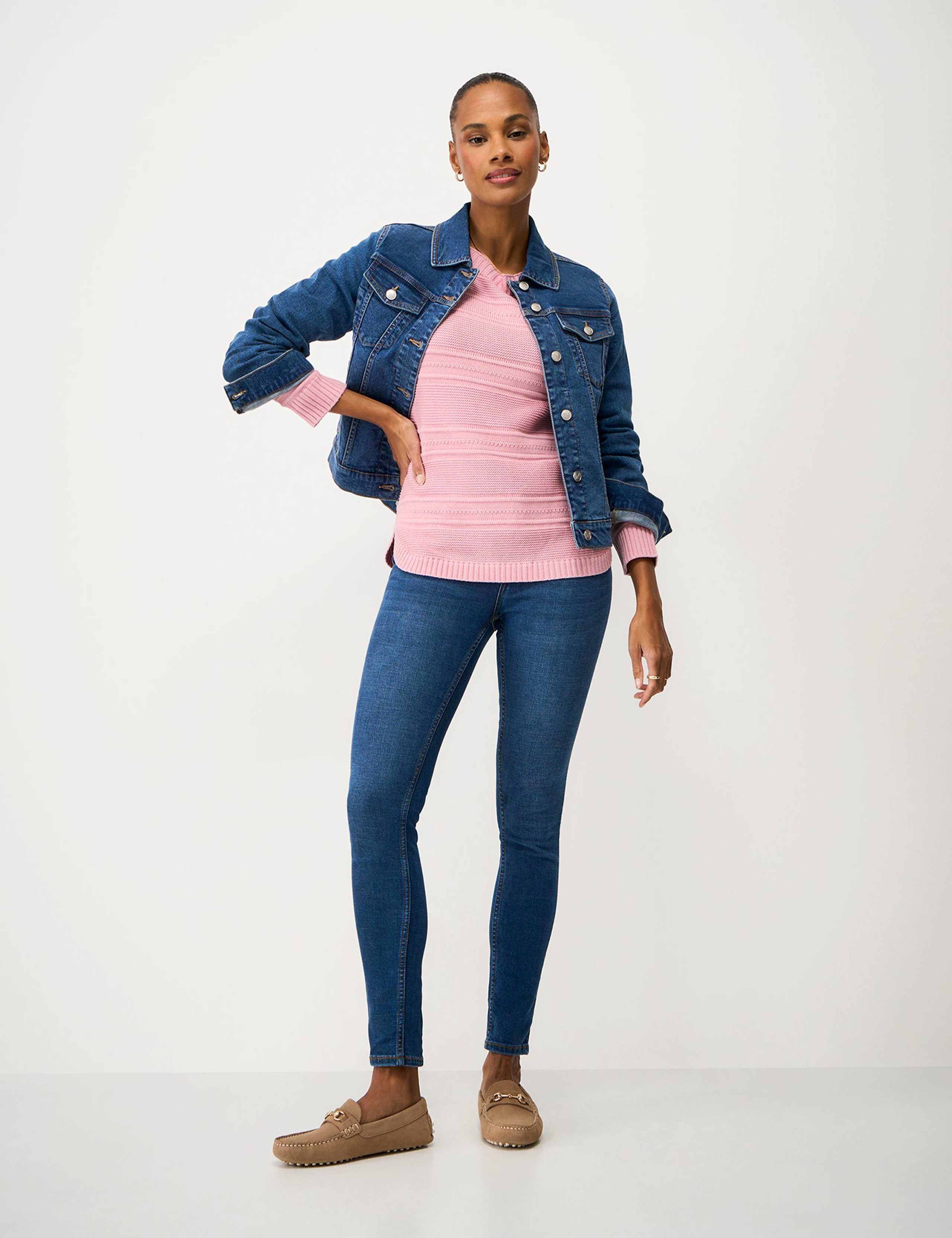 Cotton Rich Textured Slash Neck Jumper 3 of 5