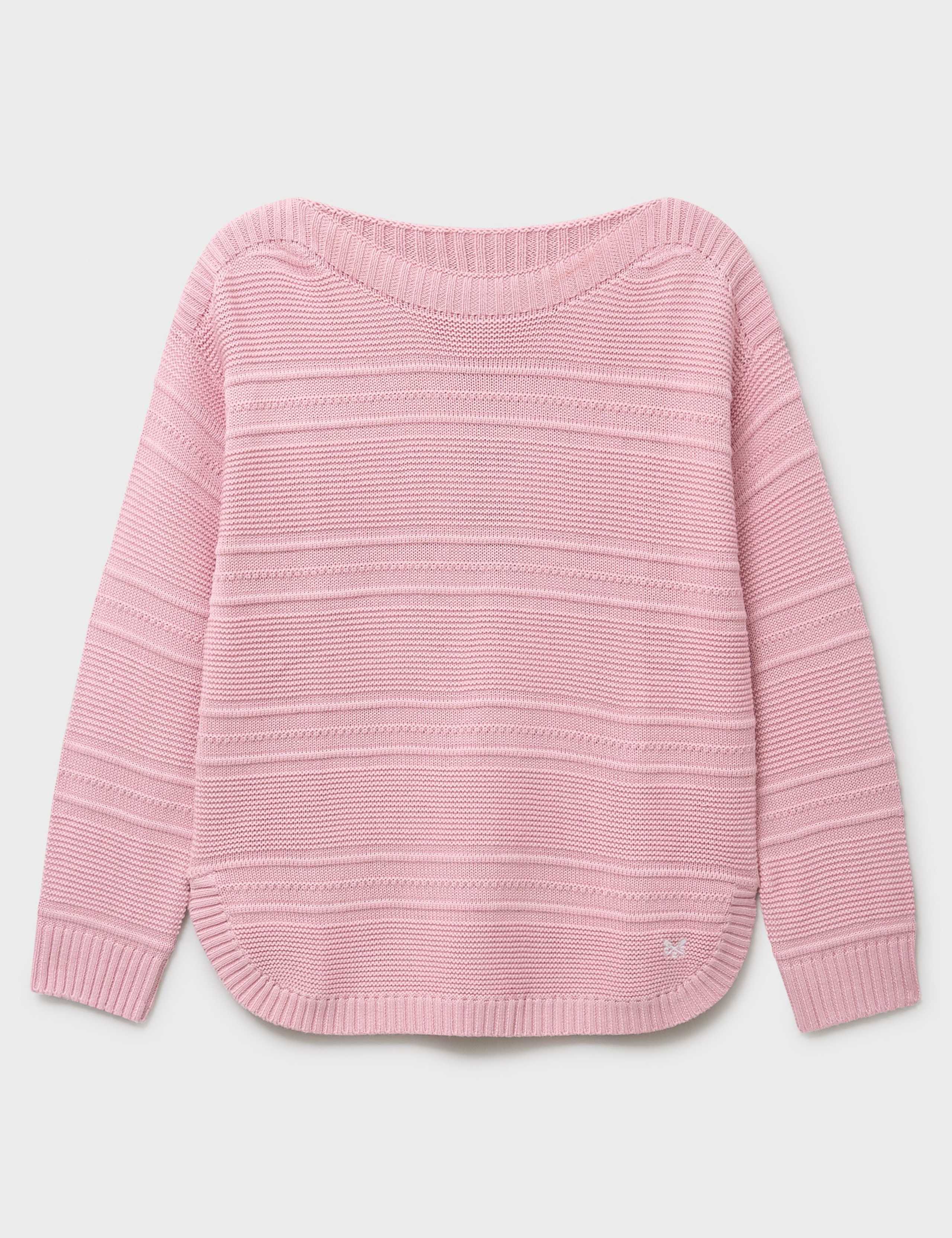 Cotton Rich Textured Slash Neck Jumper 2 of 5