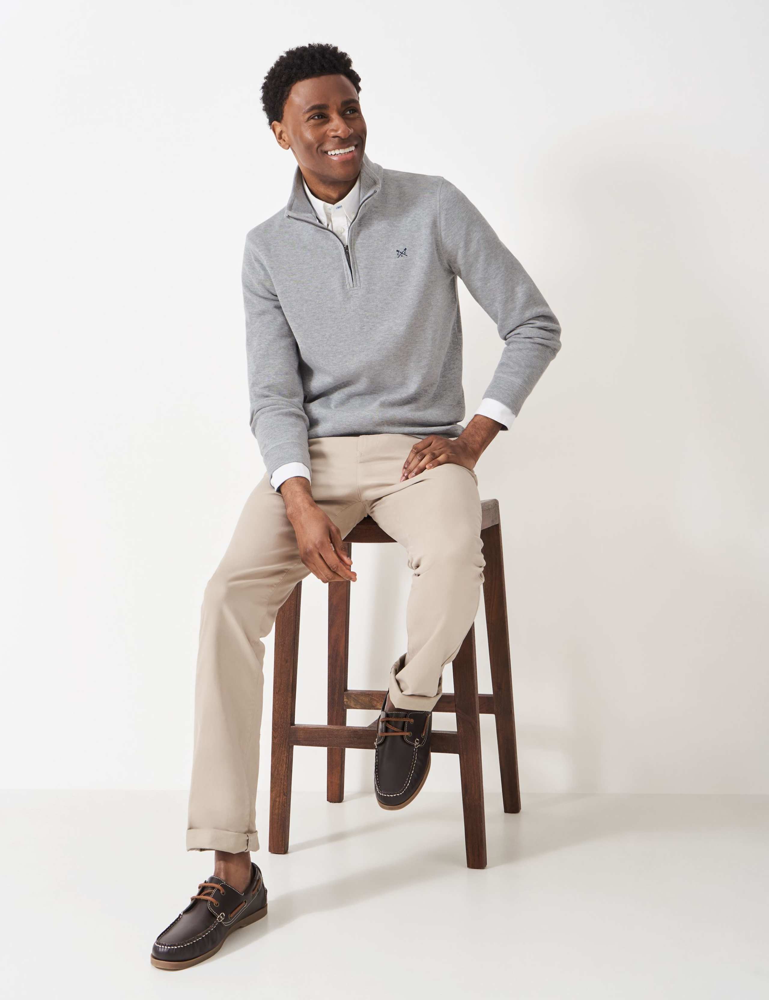 Pure Cotton Half Zip Jumper 4 of 5