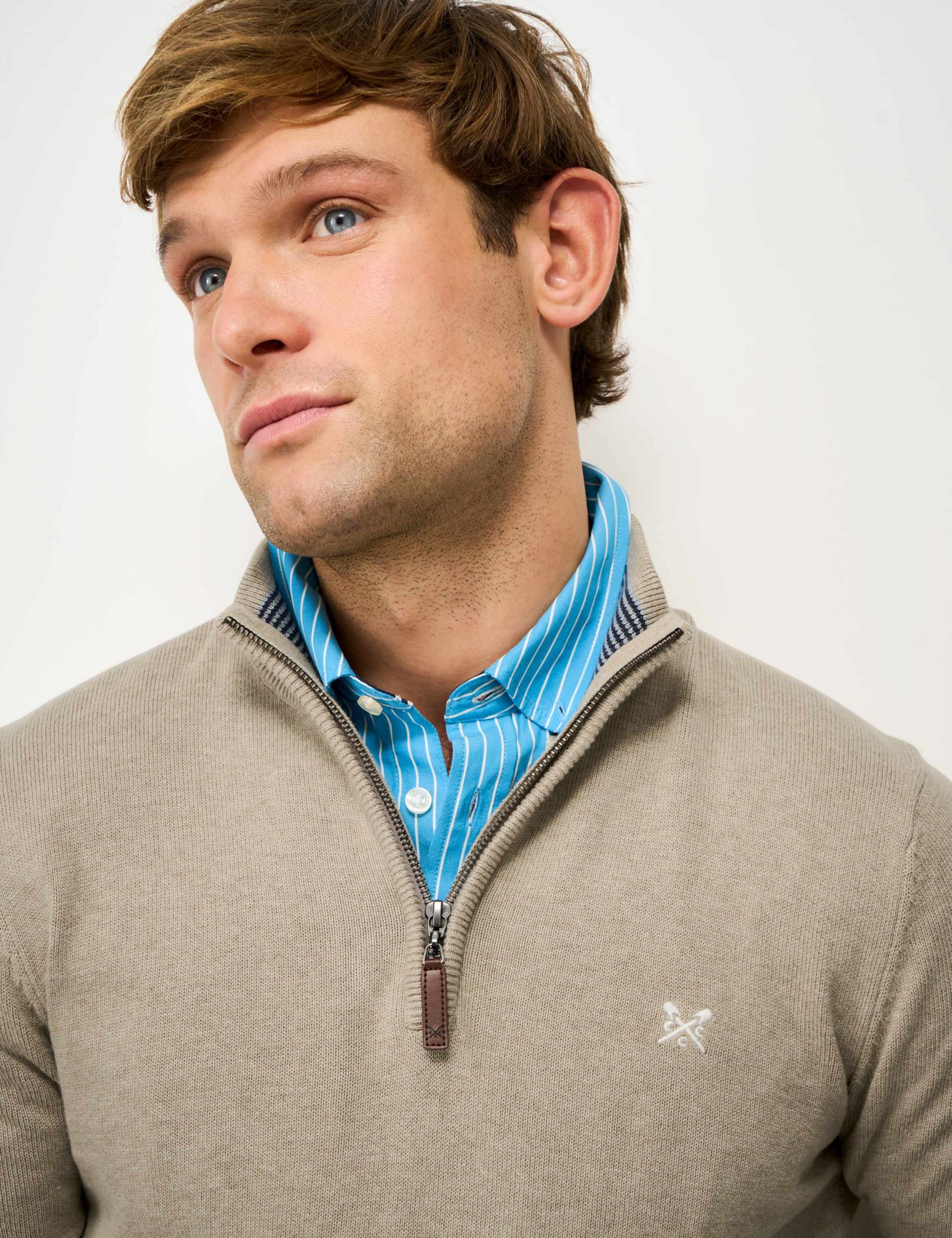 Pure Cotton Half Zip Jumper 4 of 5