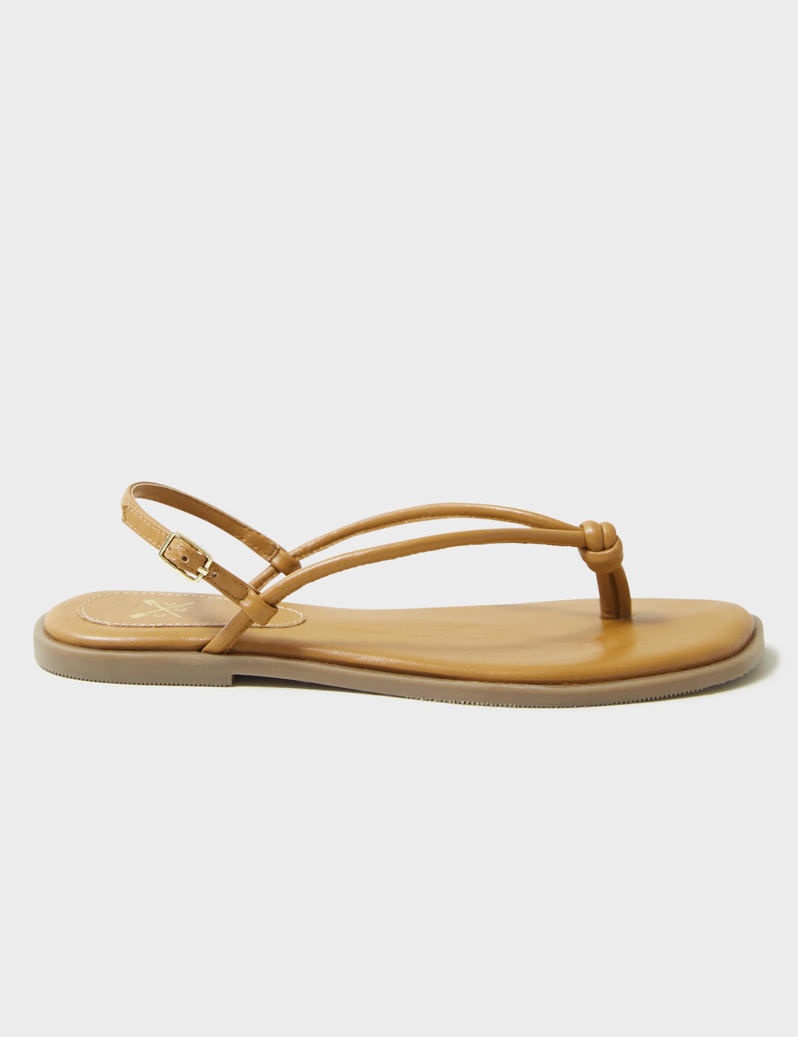 Leather Knot Ankle Strap Sandals 2 of 5