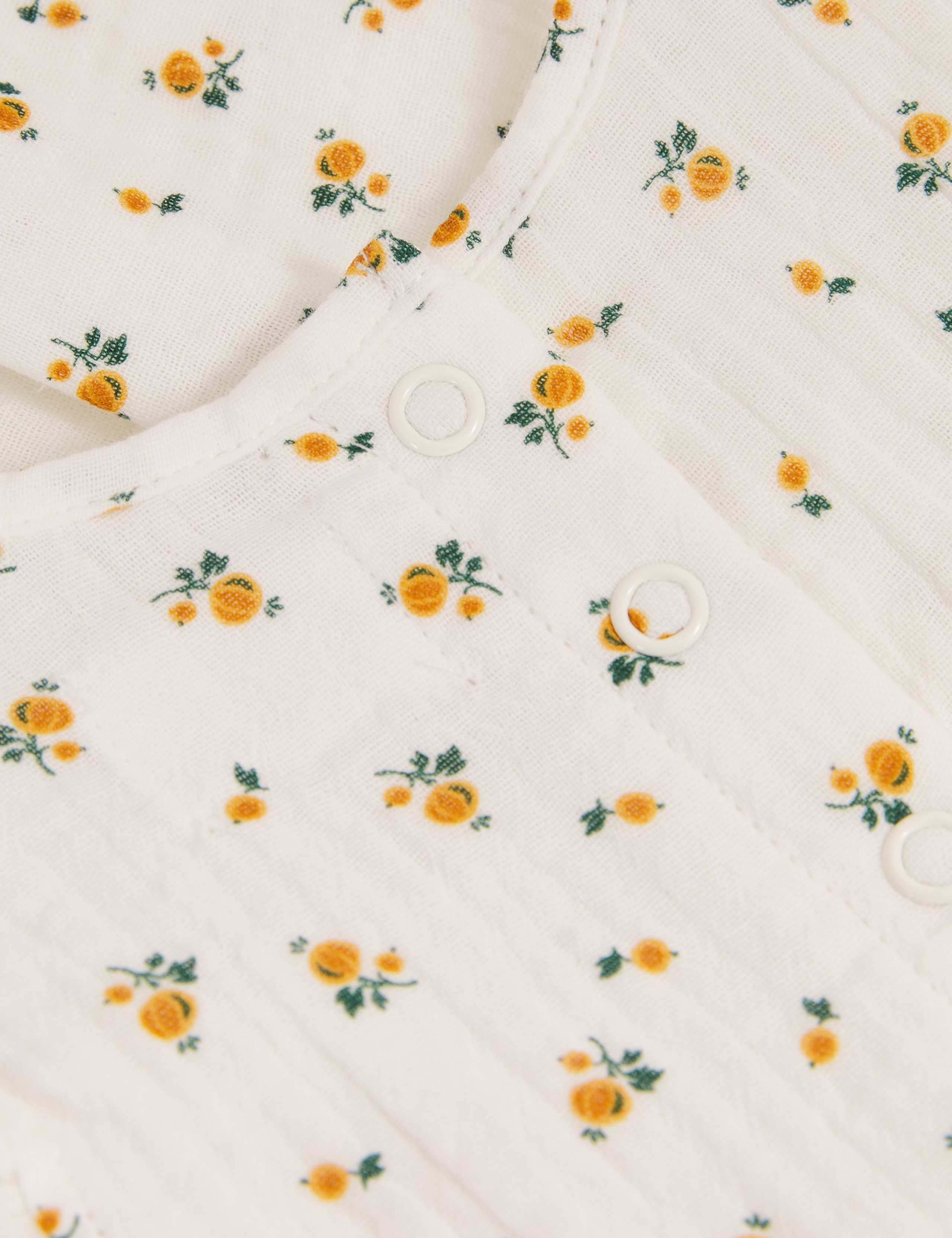 Pure Cotton Floral Romper (0-24 Mths) 3 of 4