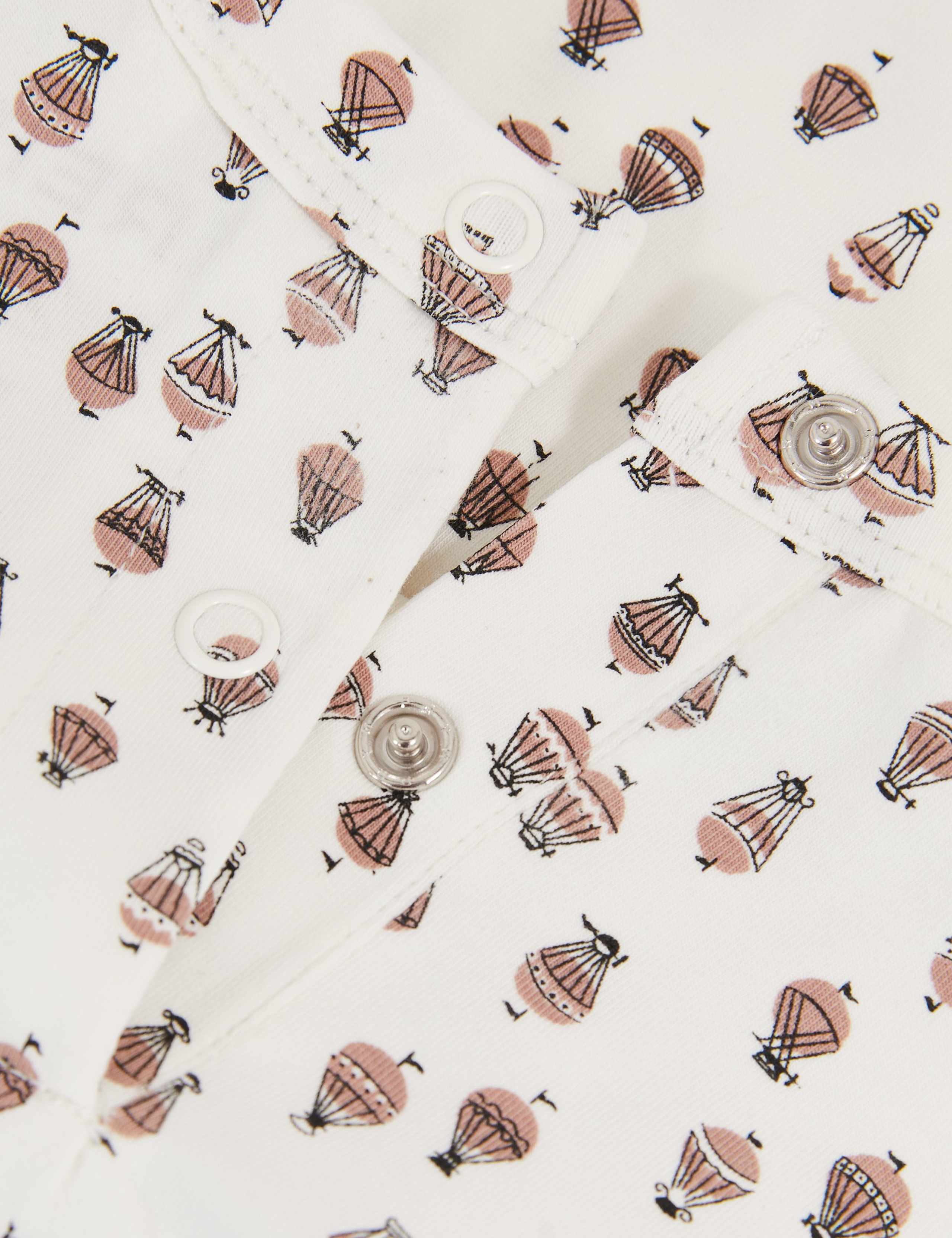 Cotton Rich Hot Air Balloon Print Romper (0-24 Mths) 3 of 4