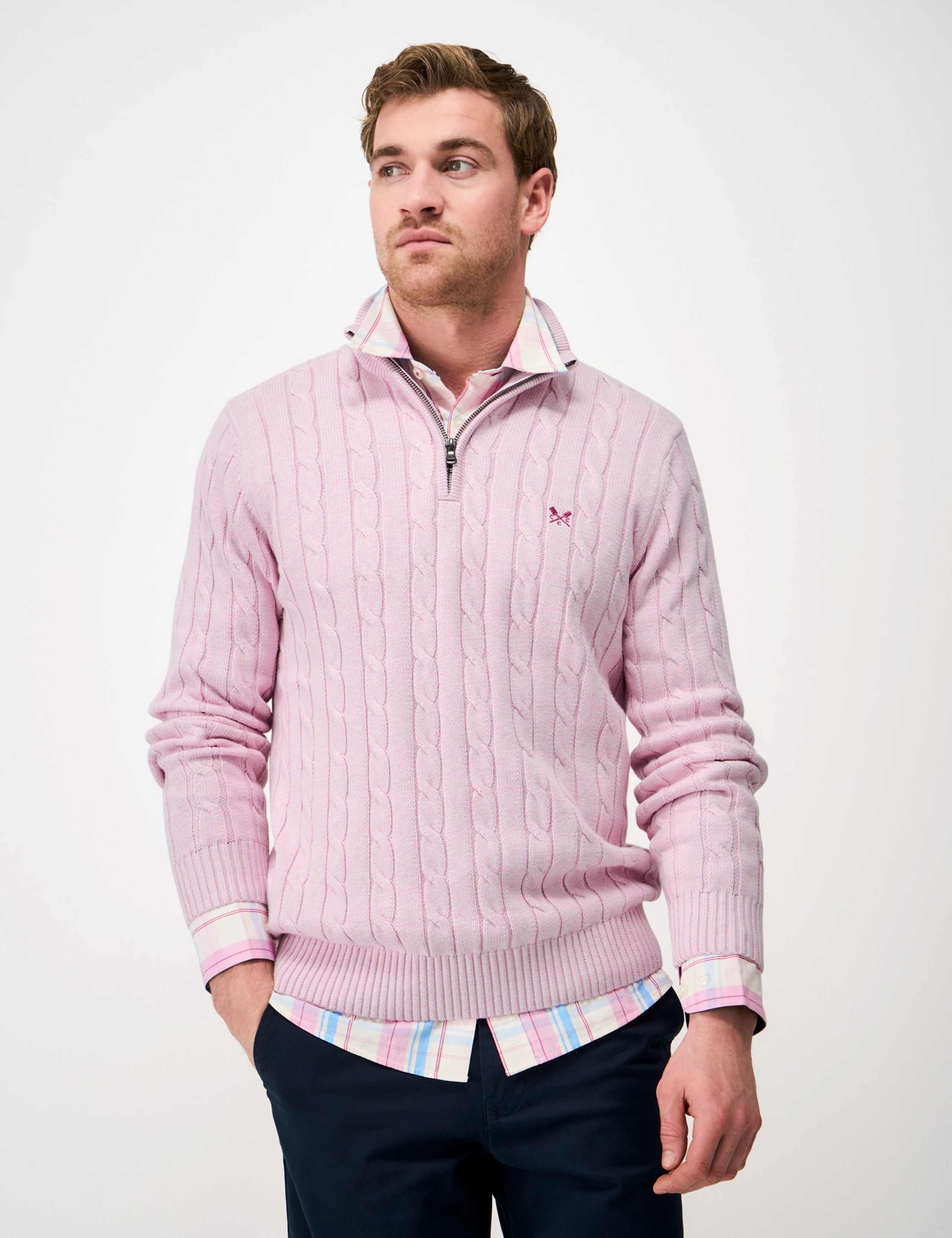 Pure Cotton Cable Funnel Neck Jumper 5 of 5