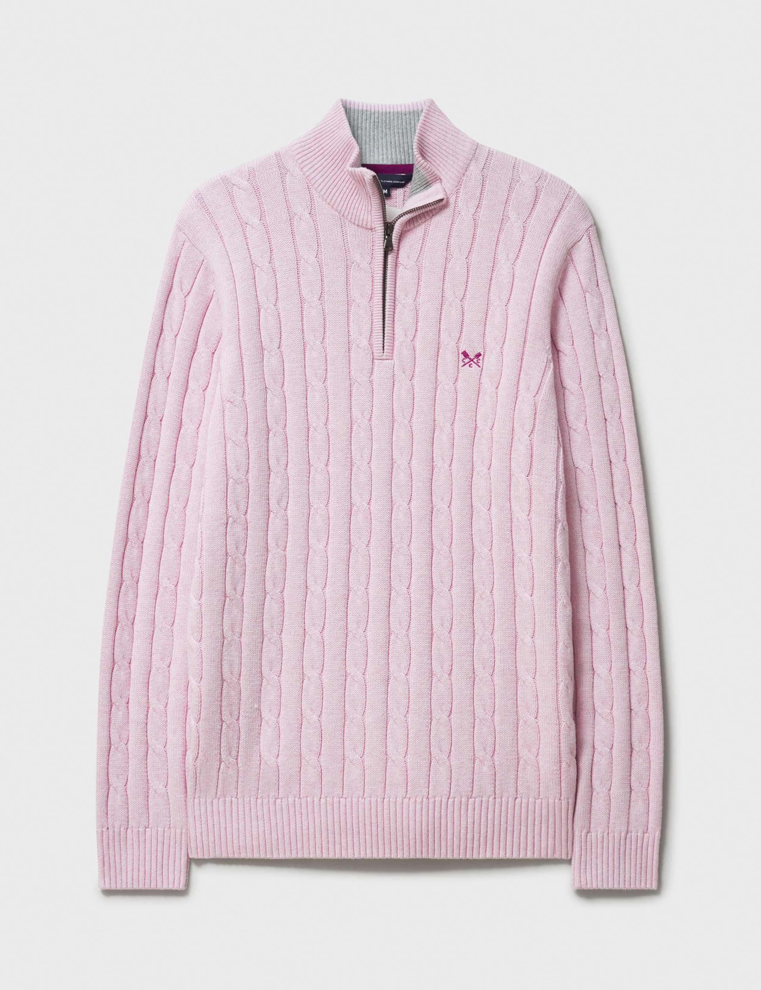 Pure Cotton Cable Funnel Neck Jumper 2 of 5