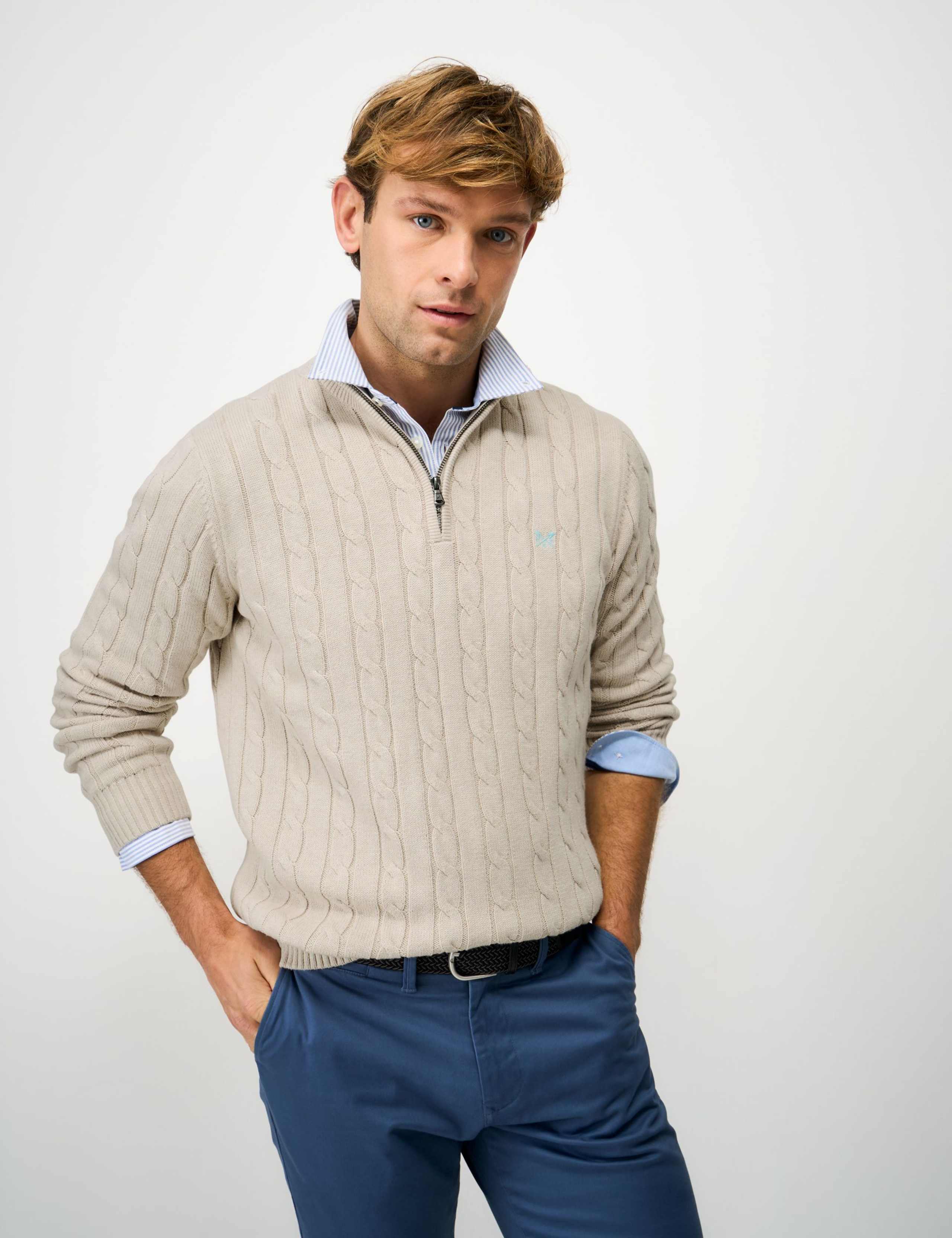 Pure Cotton Cable Funnel Neck Jumper 6 of 6