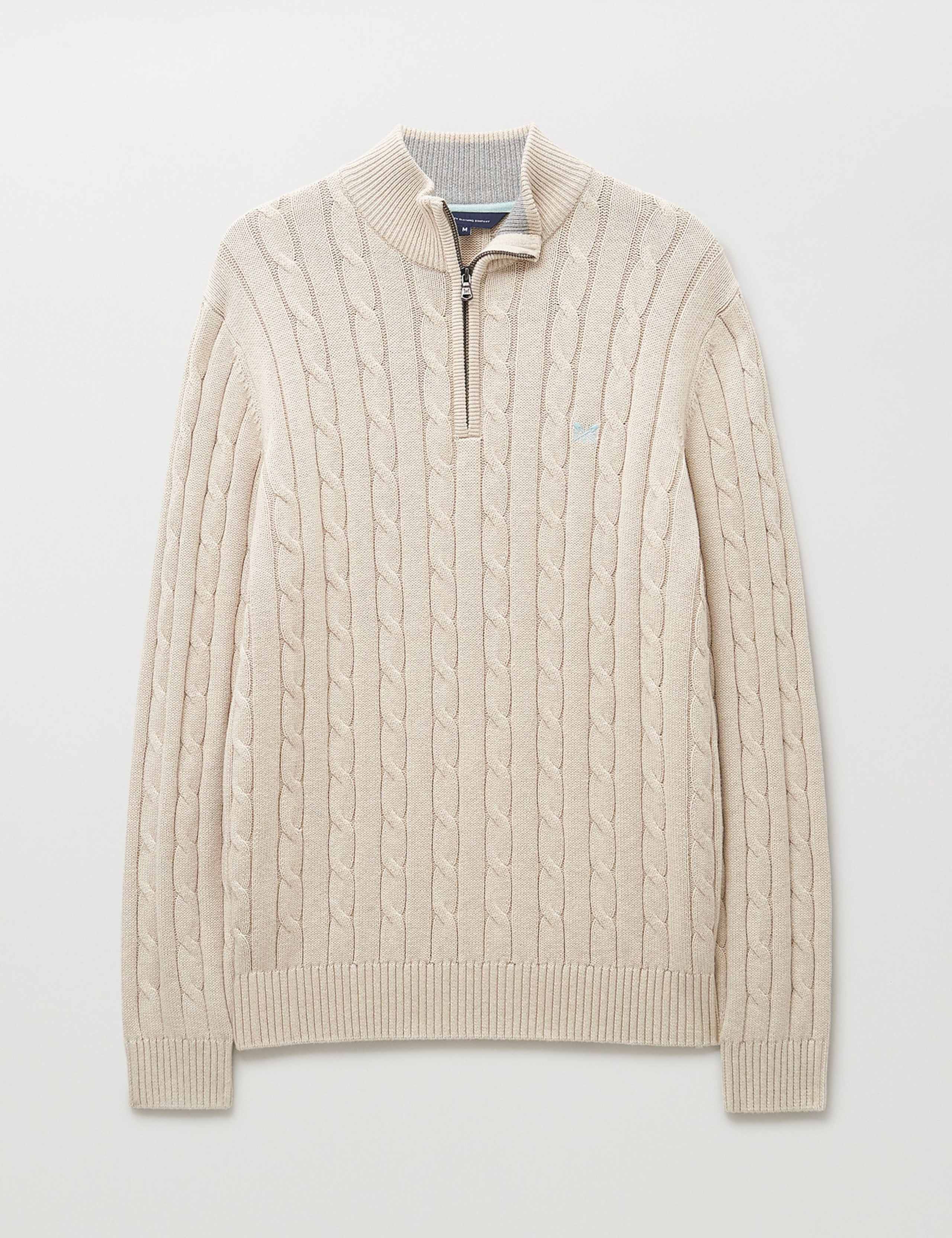 Pure Cotton Cable Funnel Neck Jumper 2 of 6