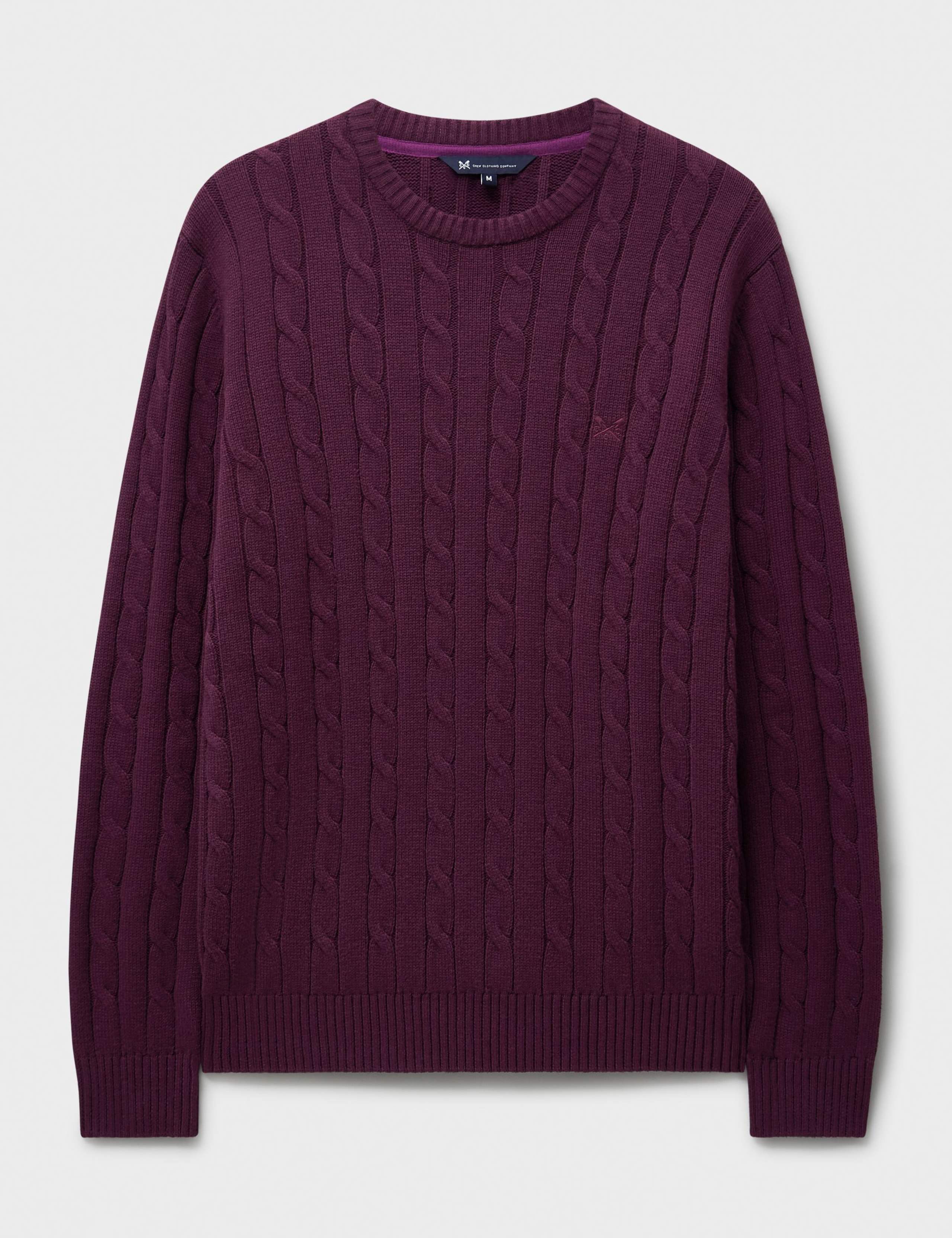 Pure Cotton Cable Crew Neck Jumper 2 of 5