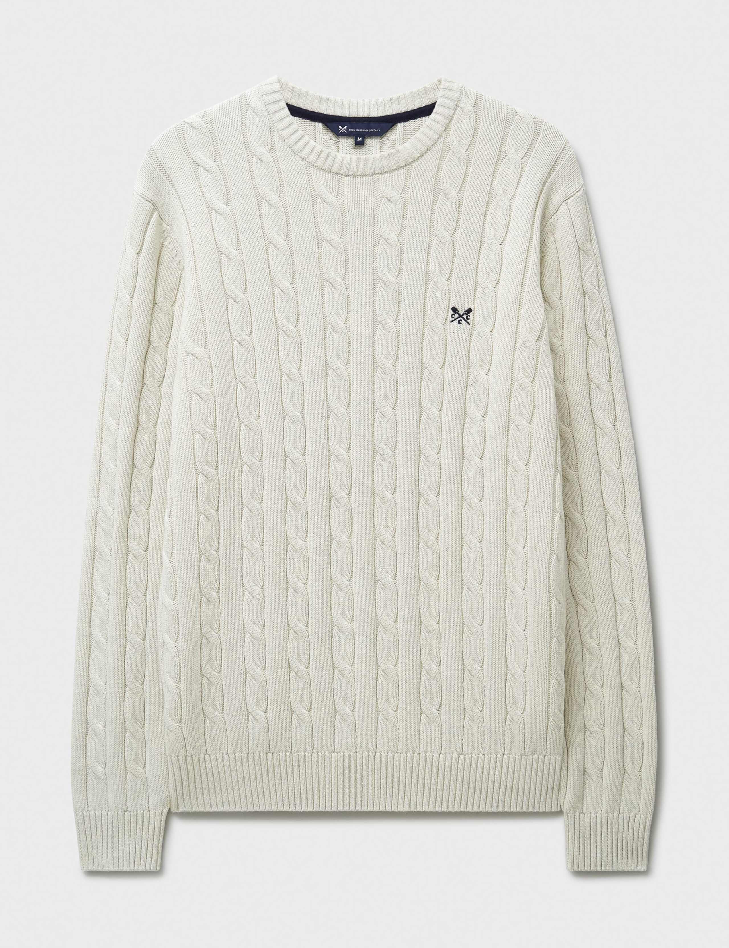 Pure Cotton Cable Crew Neck Jumper 2 of 5