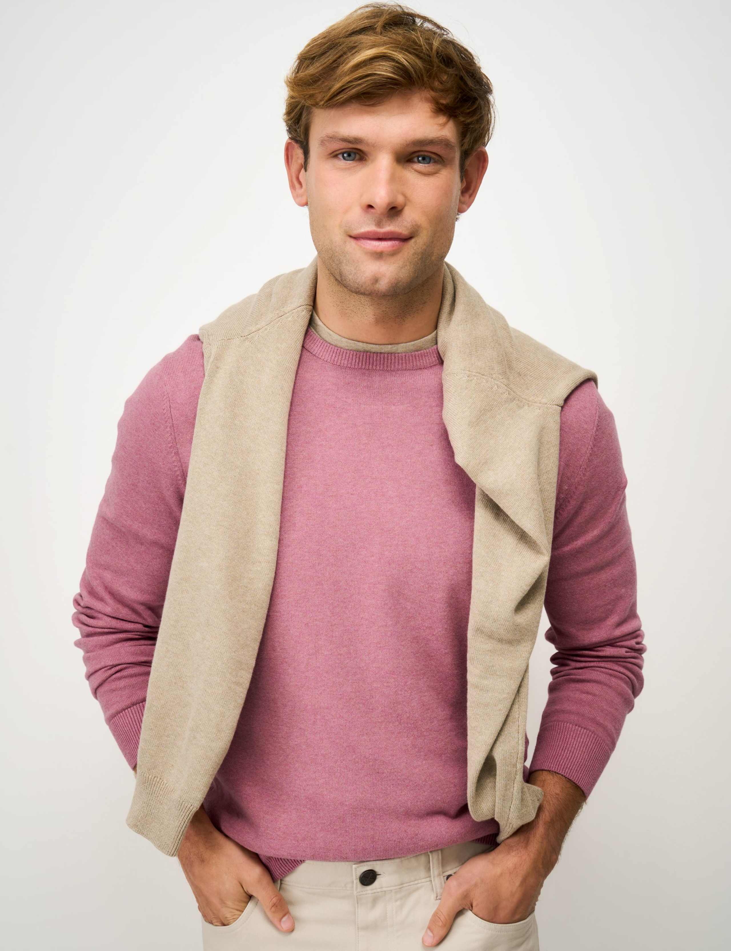 Pure Cotton Half Zip Long Sleeve Jumper 3 of 5