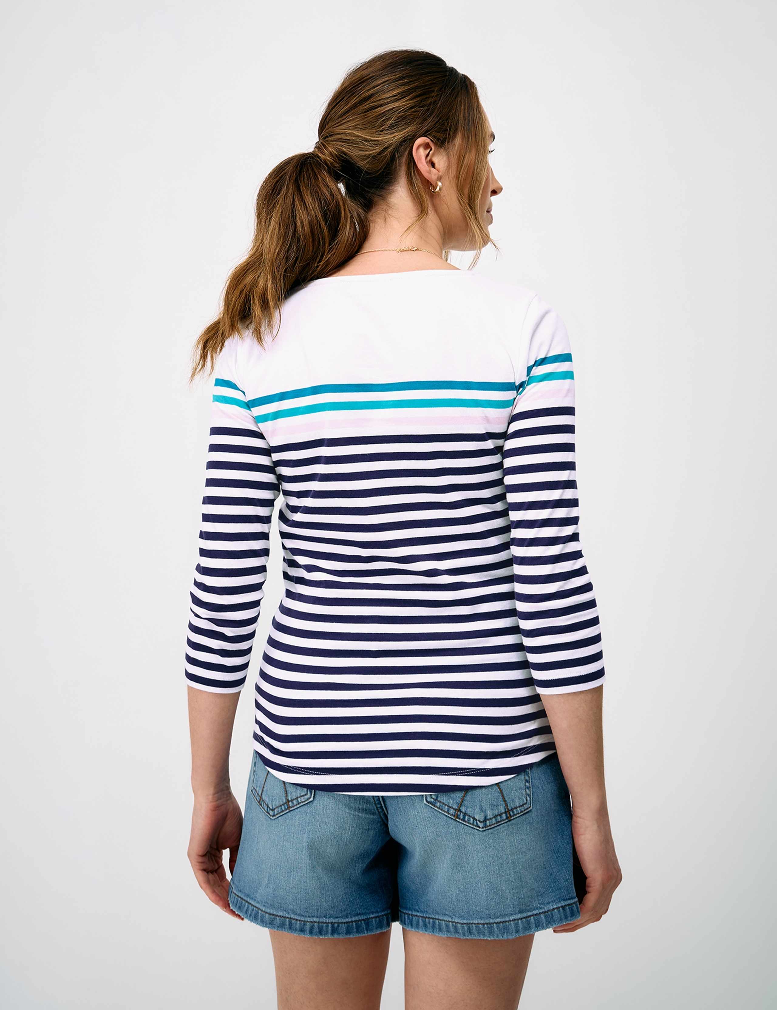 Pure Cotton Striped Top 3 of 5