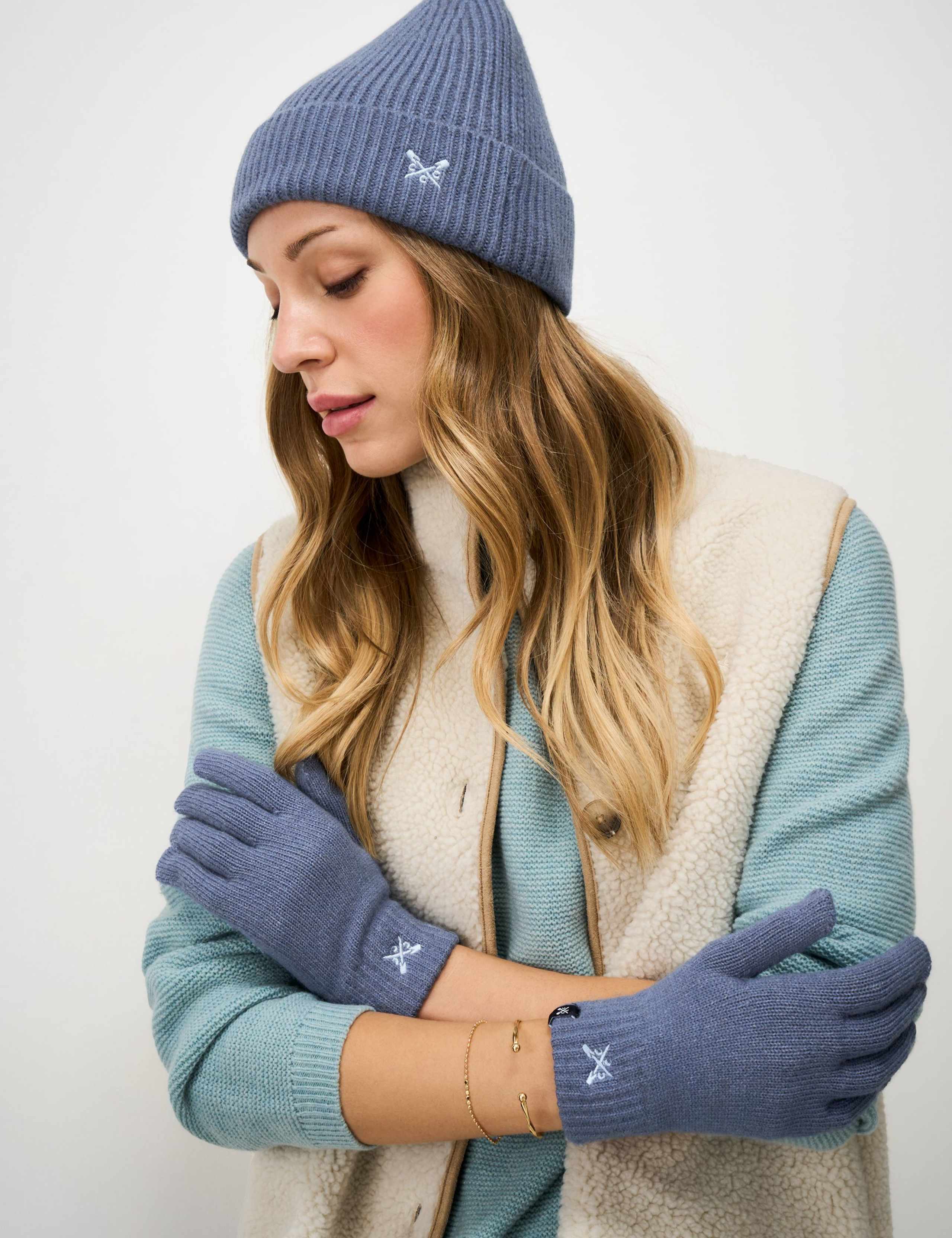 Knitted Ribbed Gloves 1 of 1