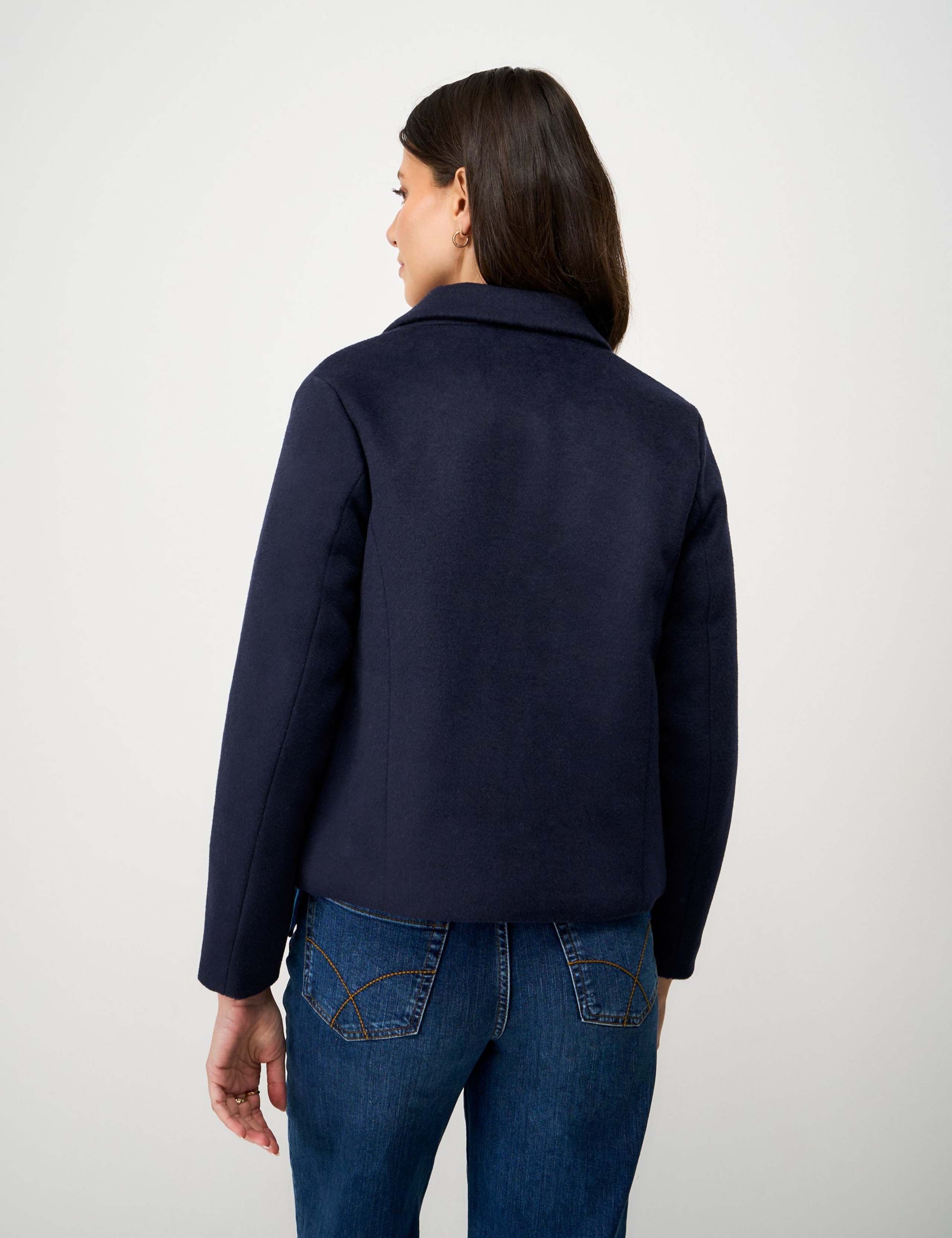 Wool Blend Collared Jacket 5 of 5