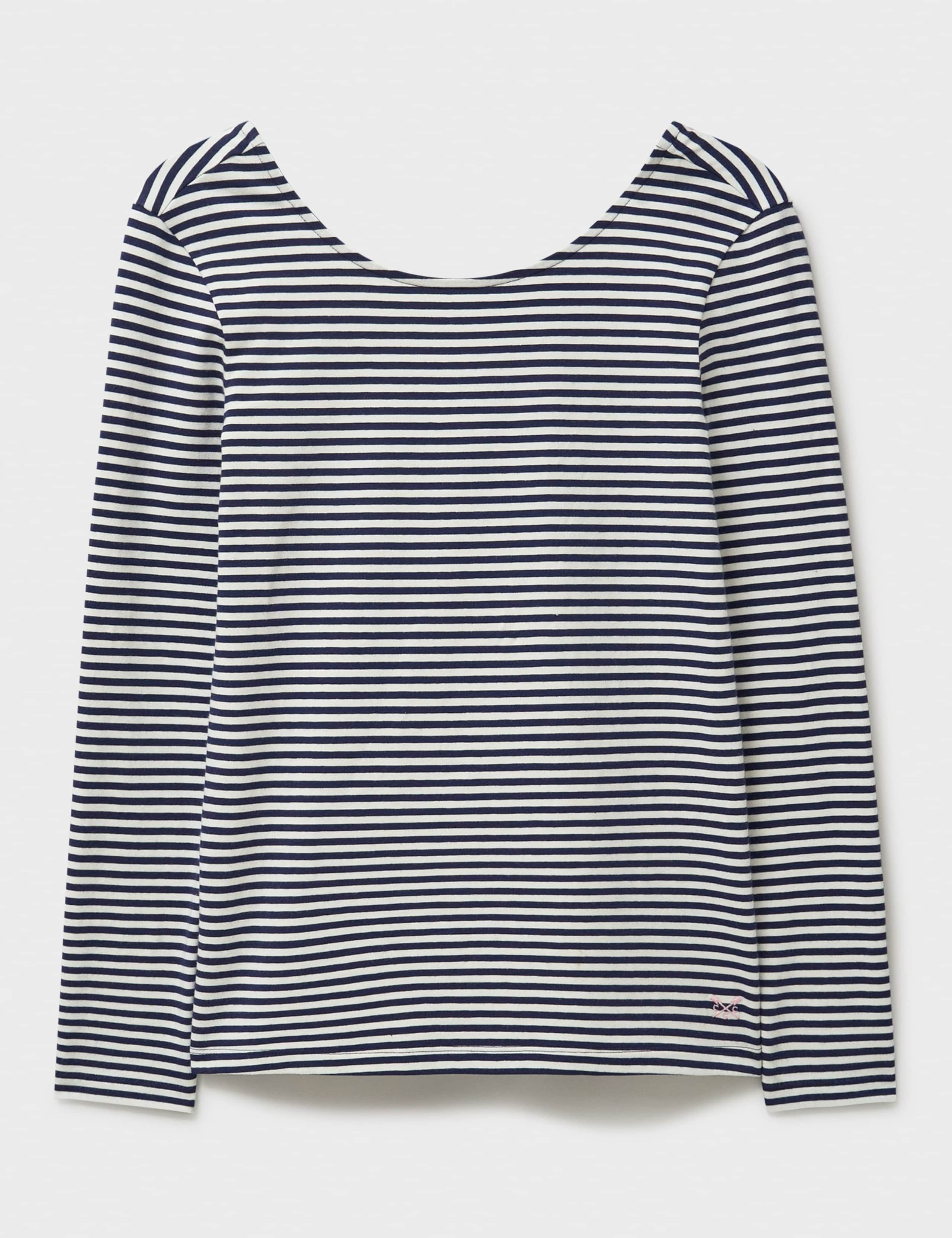 Cotton and Modal Striped Scoop Neck Top 2 of 5