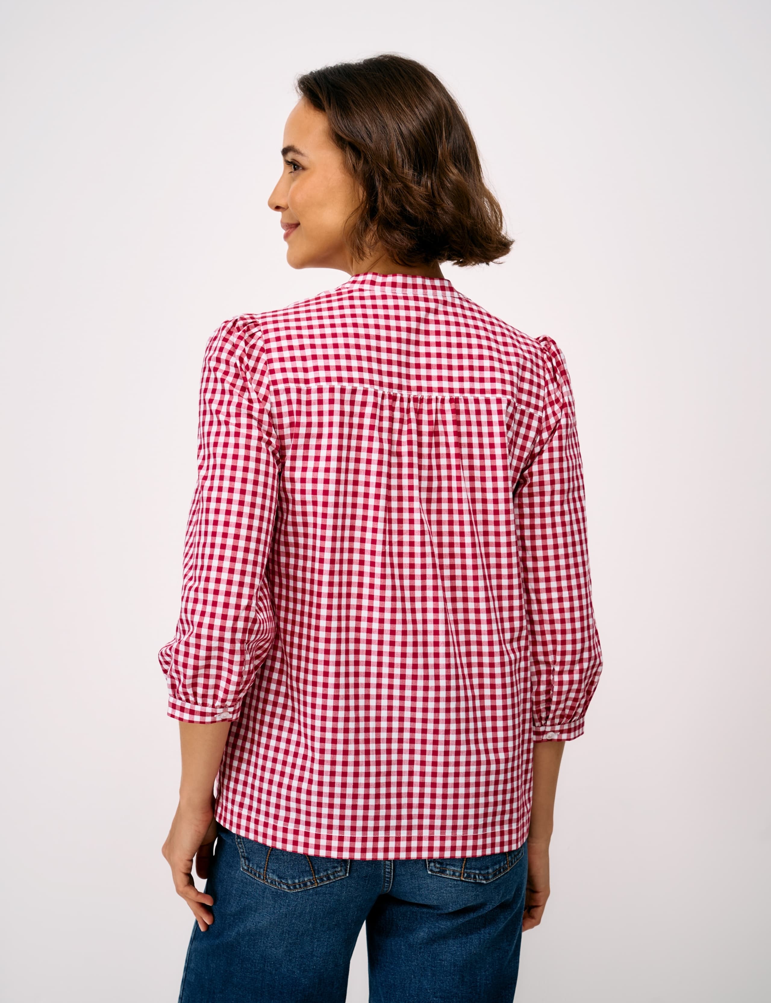 Pure Cotton Striped V-Neck Blouse 5 of 5