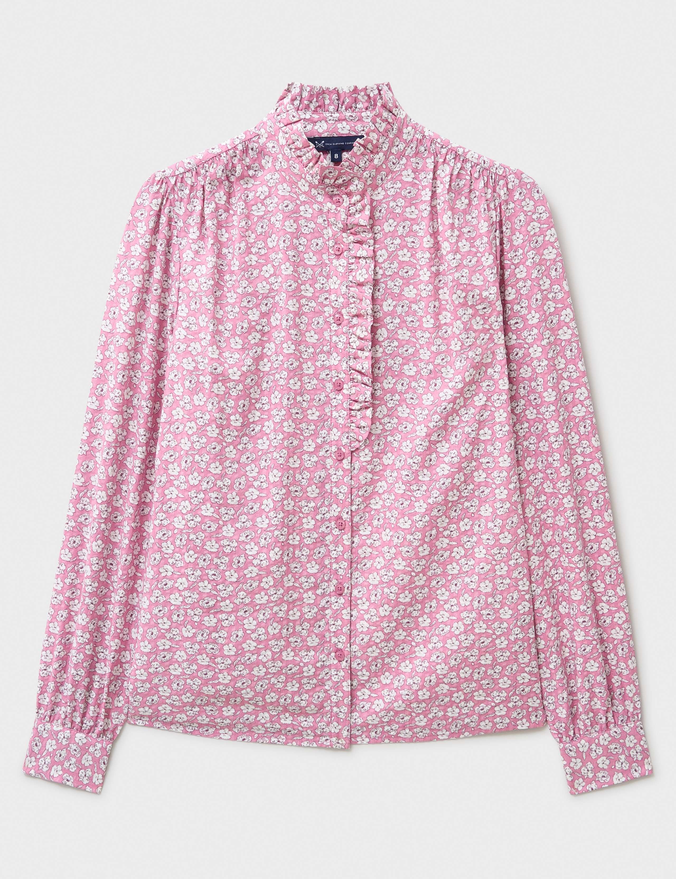 Floral Frill Detail Blouse with Cotton 2 of 5