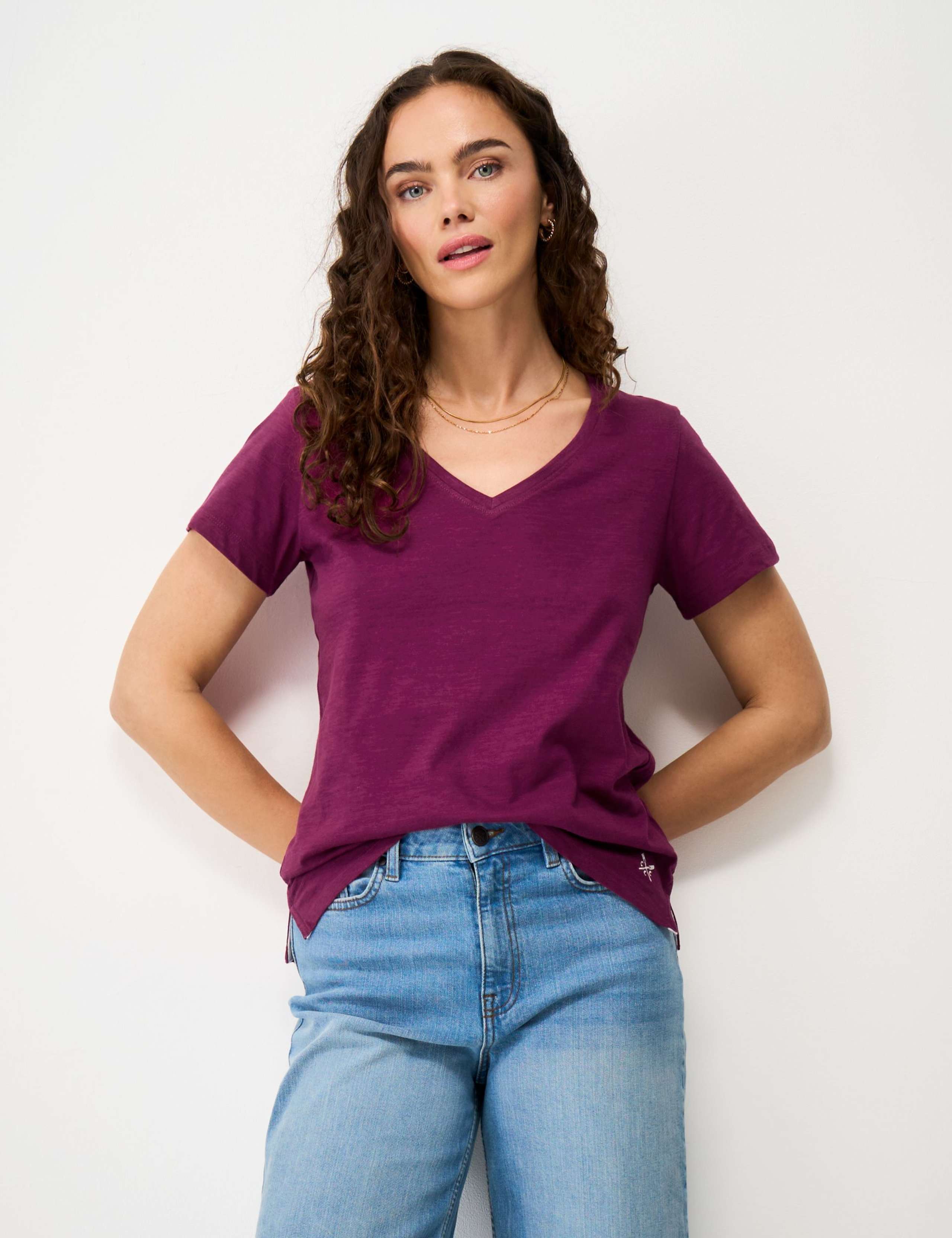 Pure Cotton V Neck T-Shirt 3 of 5