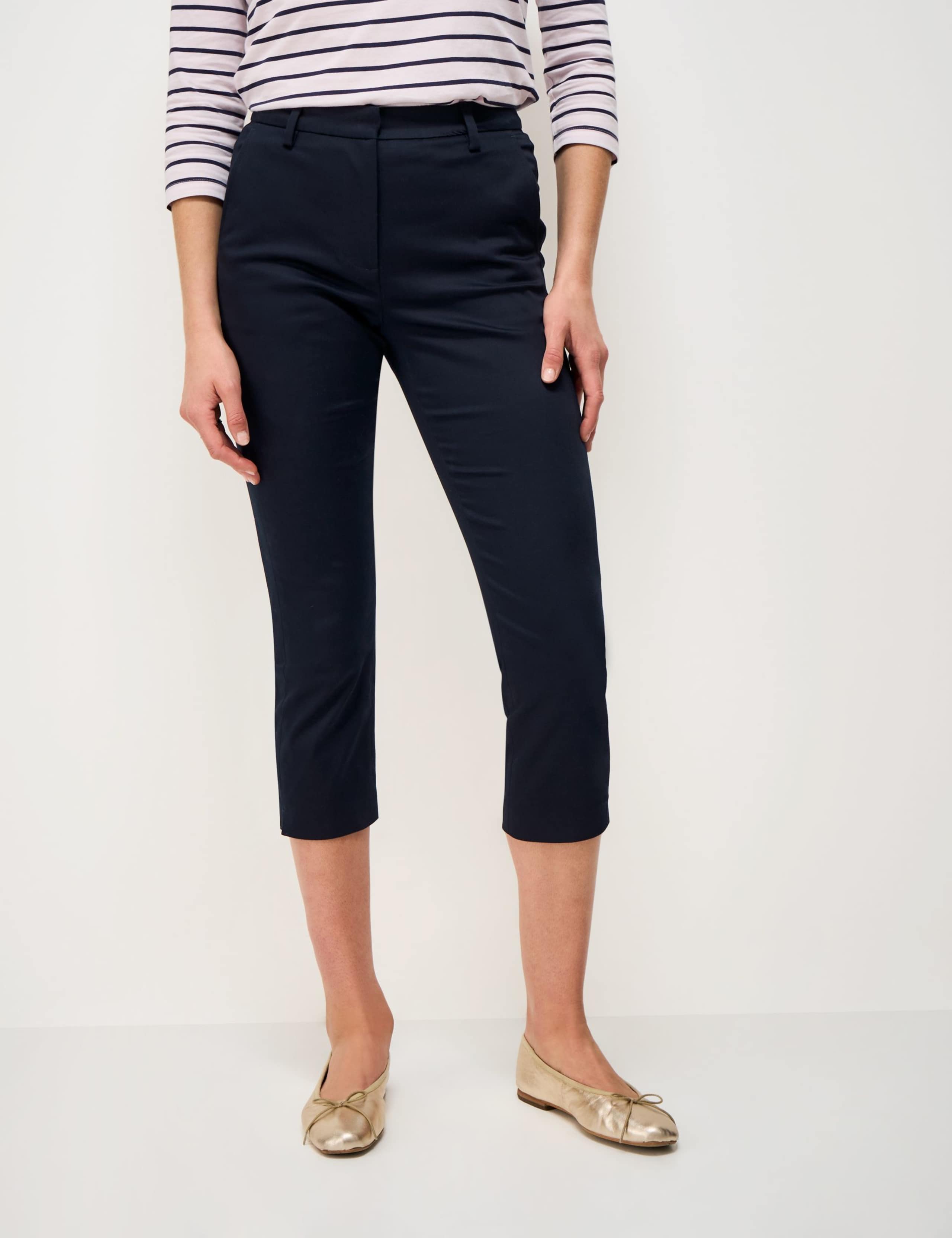 Cotton Rich Tapered Cropped Chinos 1 of 5