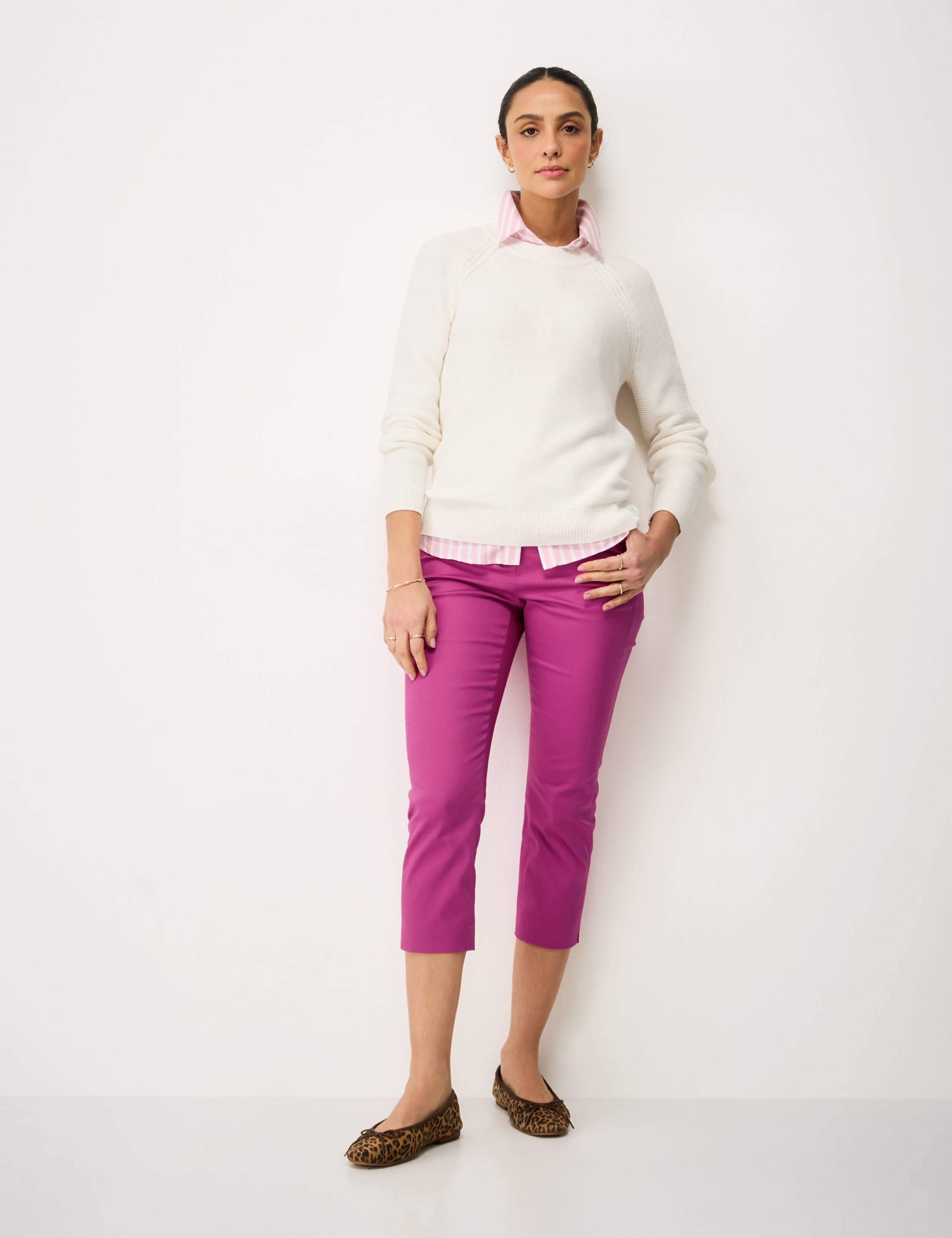 Cotton Rich Tapered Cropped Chinos 1 of 5