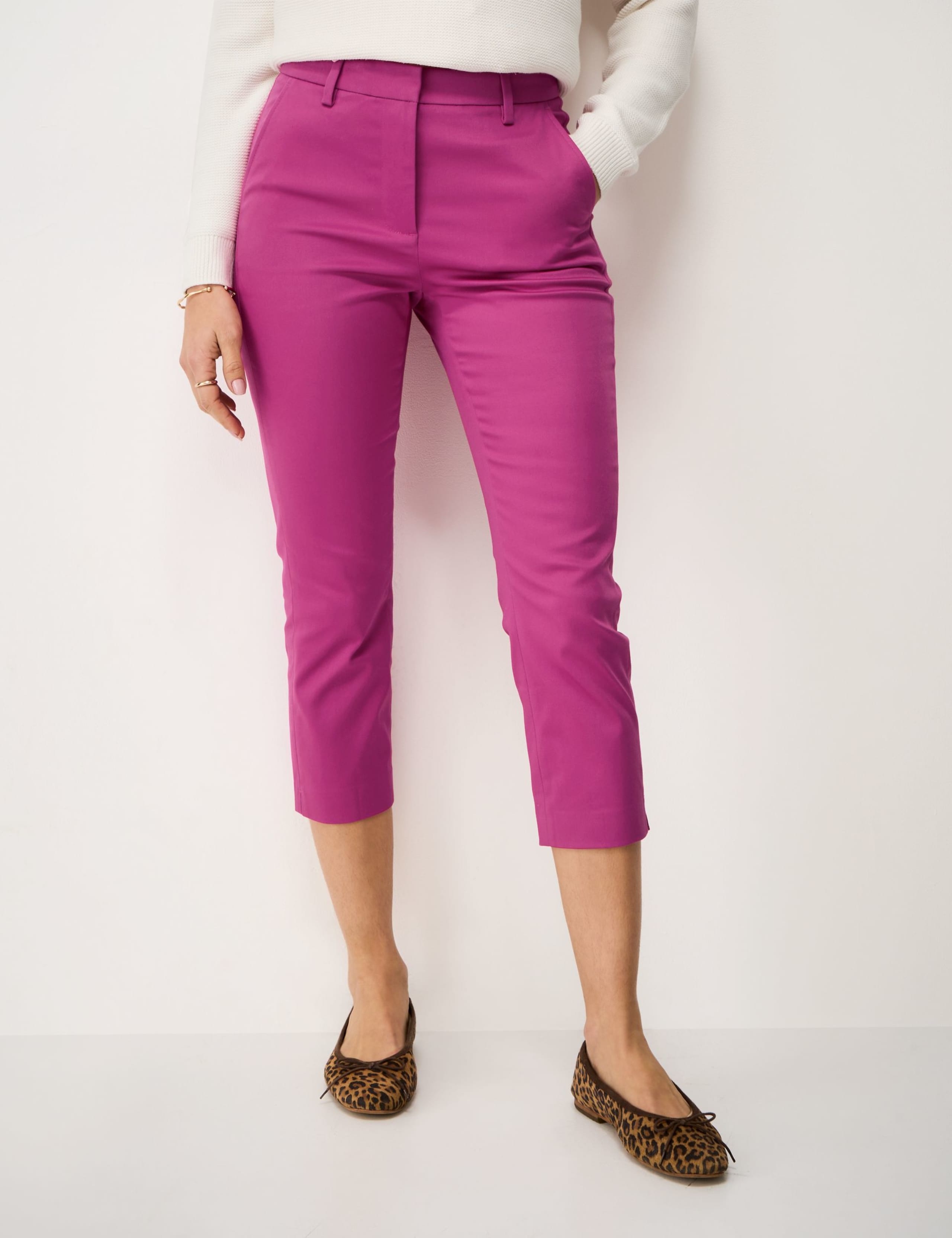 Cotton Rich Tapered Cropped Chinos 3 of 5