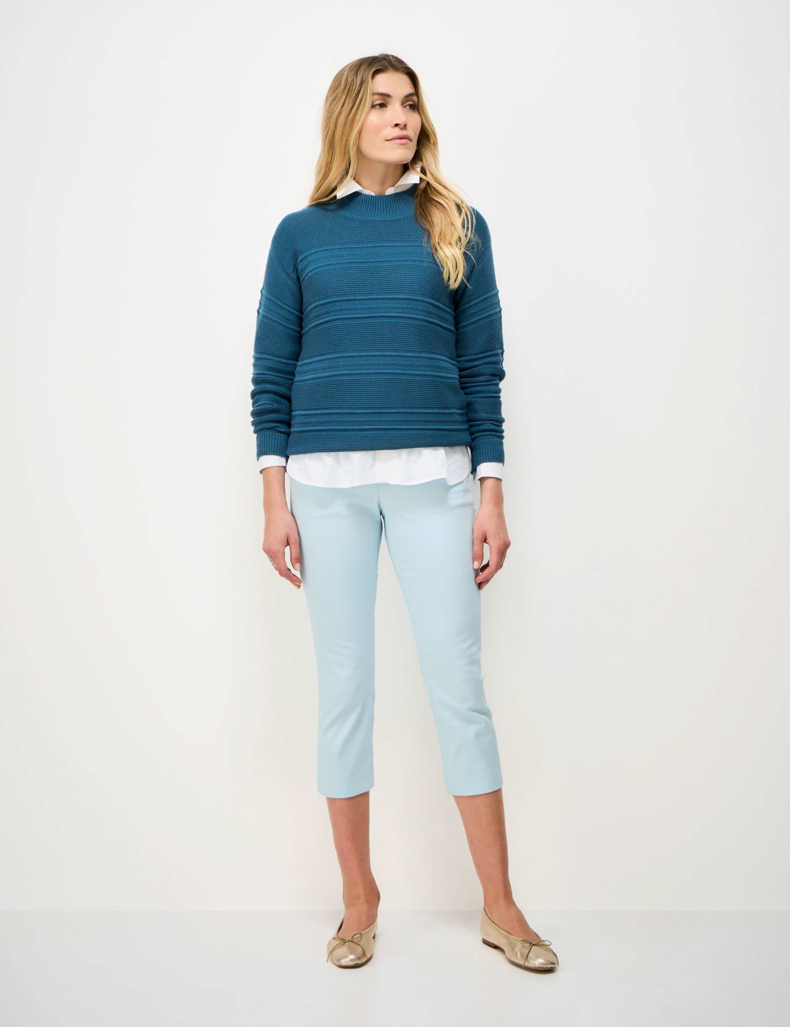 Cotton Rich Tapered Cropped Chinos 1 of 5