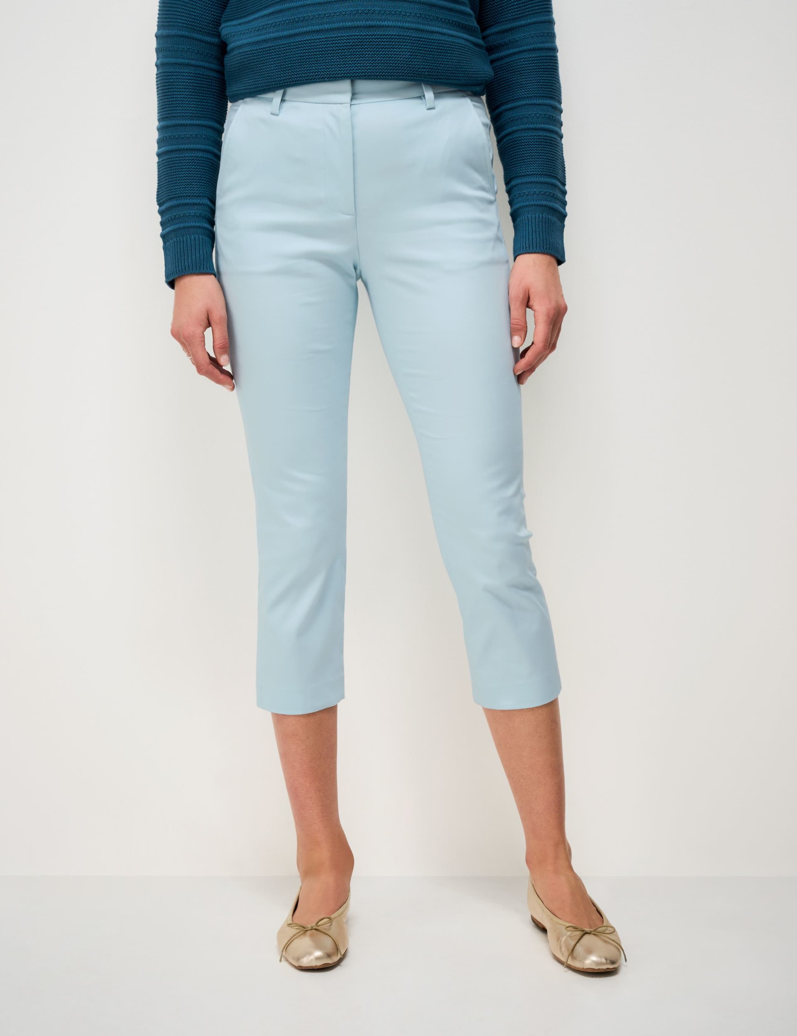 Cotton Rich Tapered Cropped Chinos 3 of 5