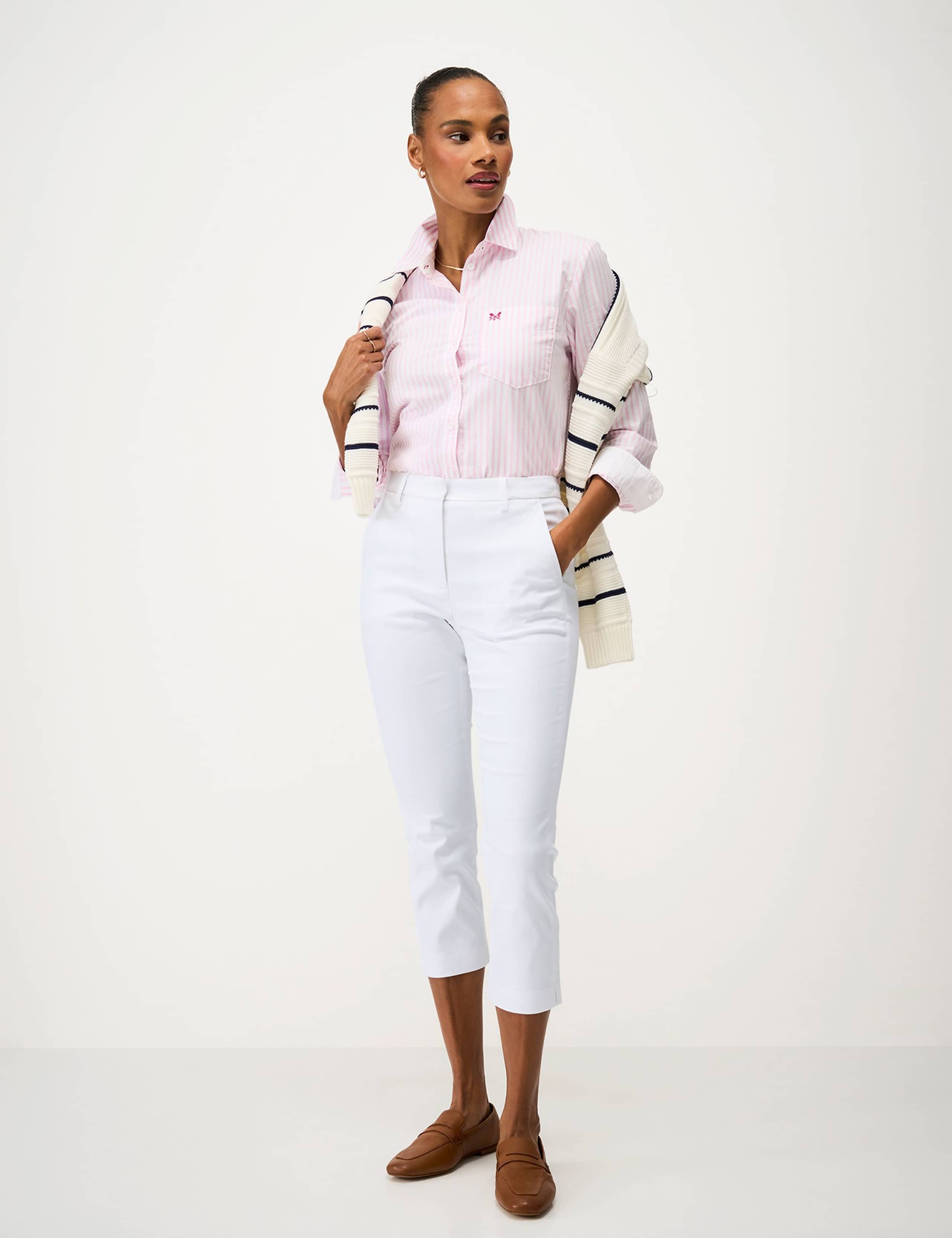 Cotton Rich Tapered Cropped Chinos 3 of 5