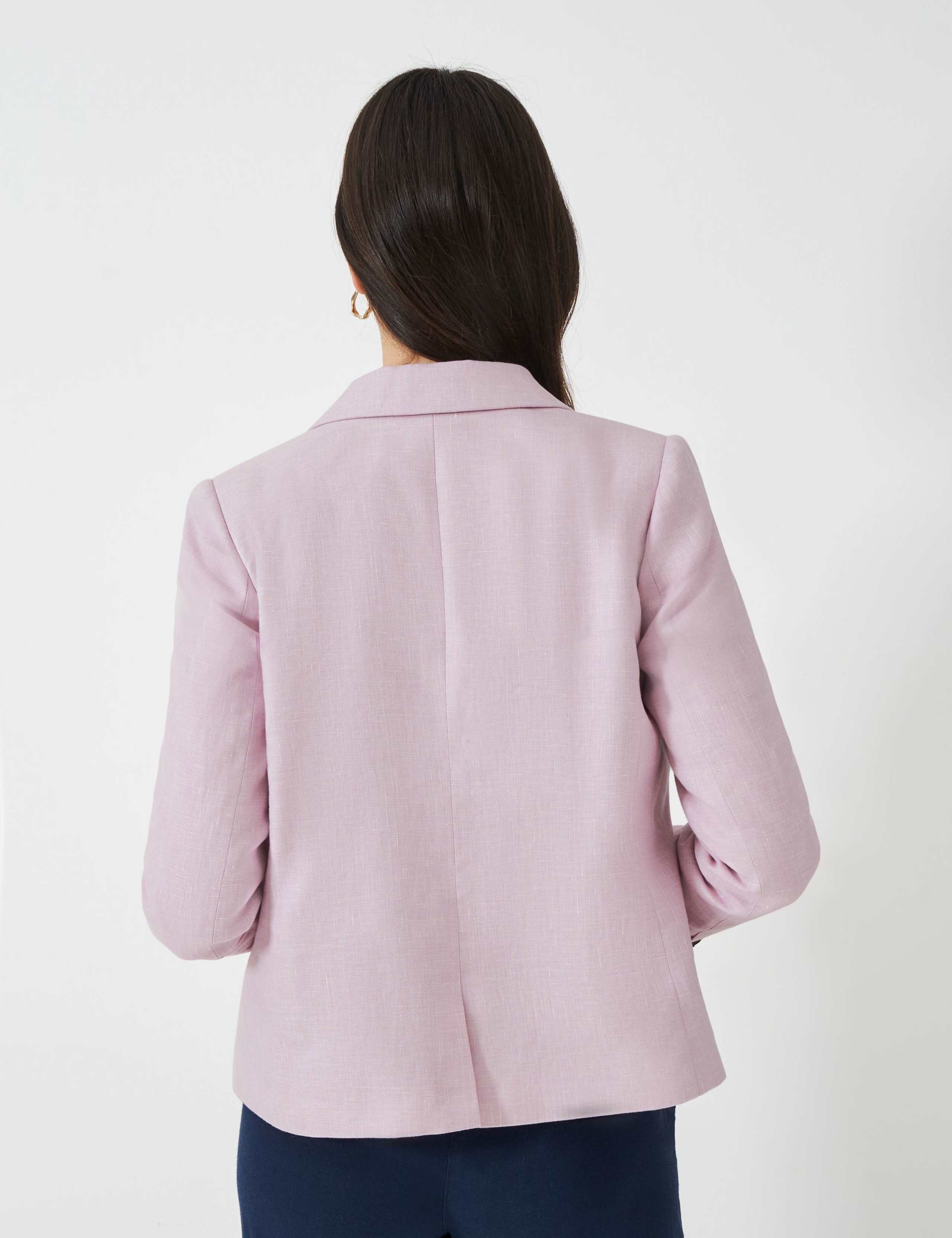 Linen Blend Single Breasted Blazer 4 of 5