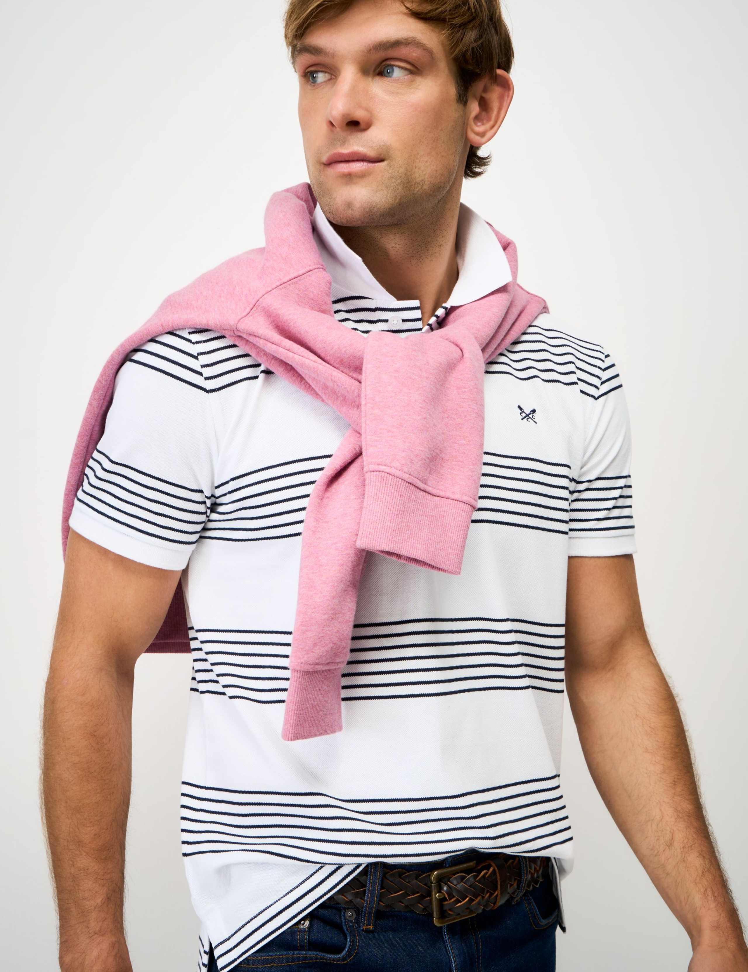 Pure Cotton Striped Polo Shirt 5 of 6