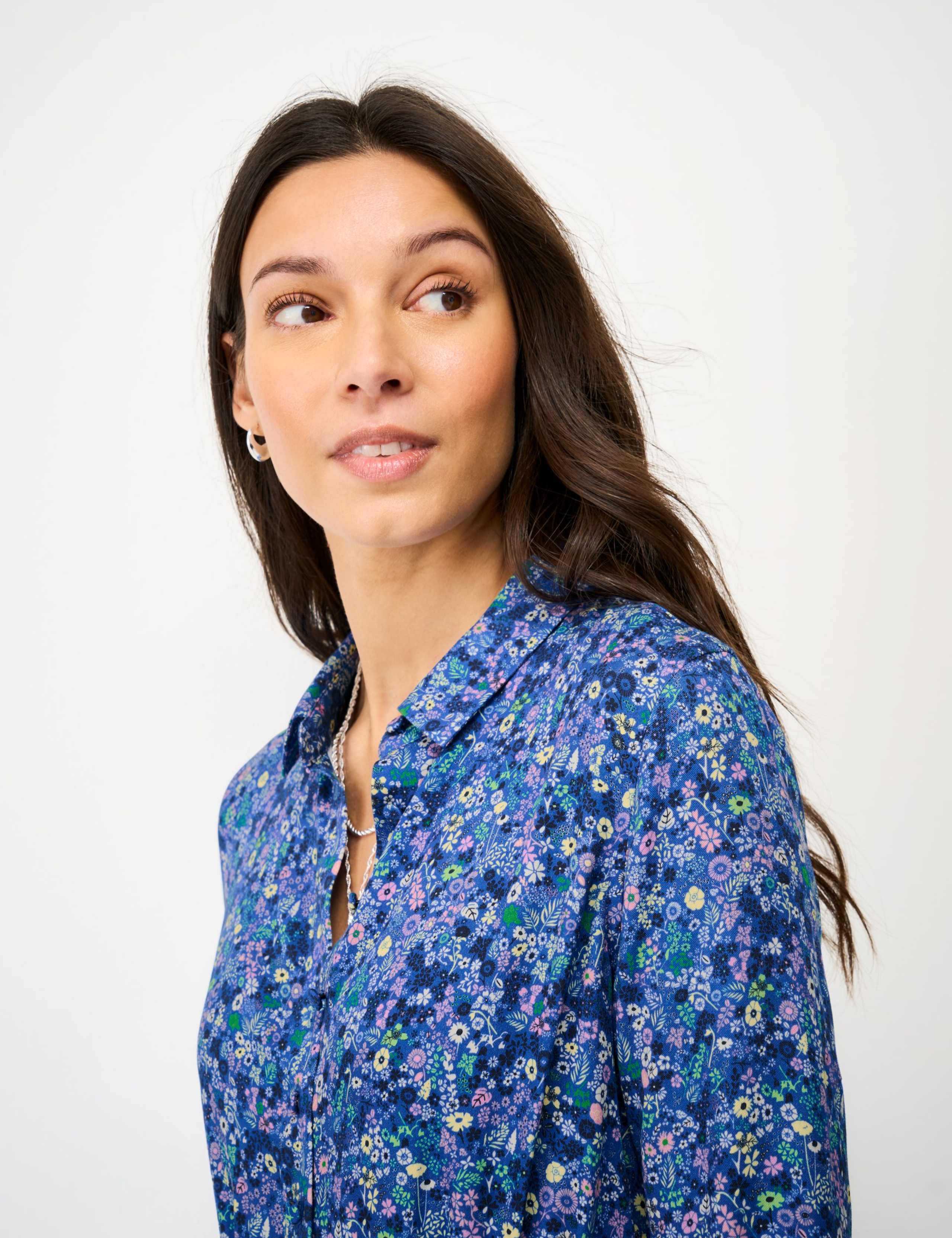 Floral Midi Shirt Dress 4 of 5