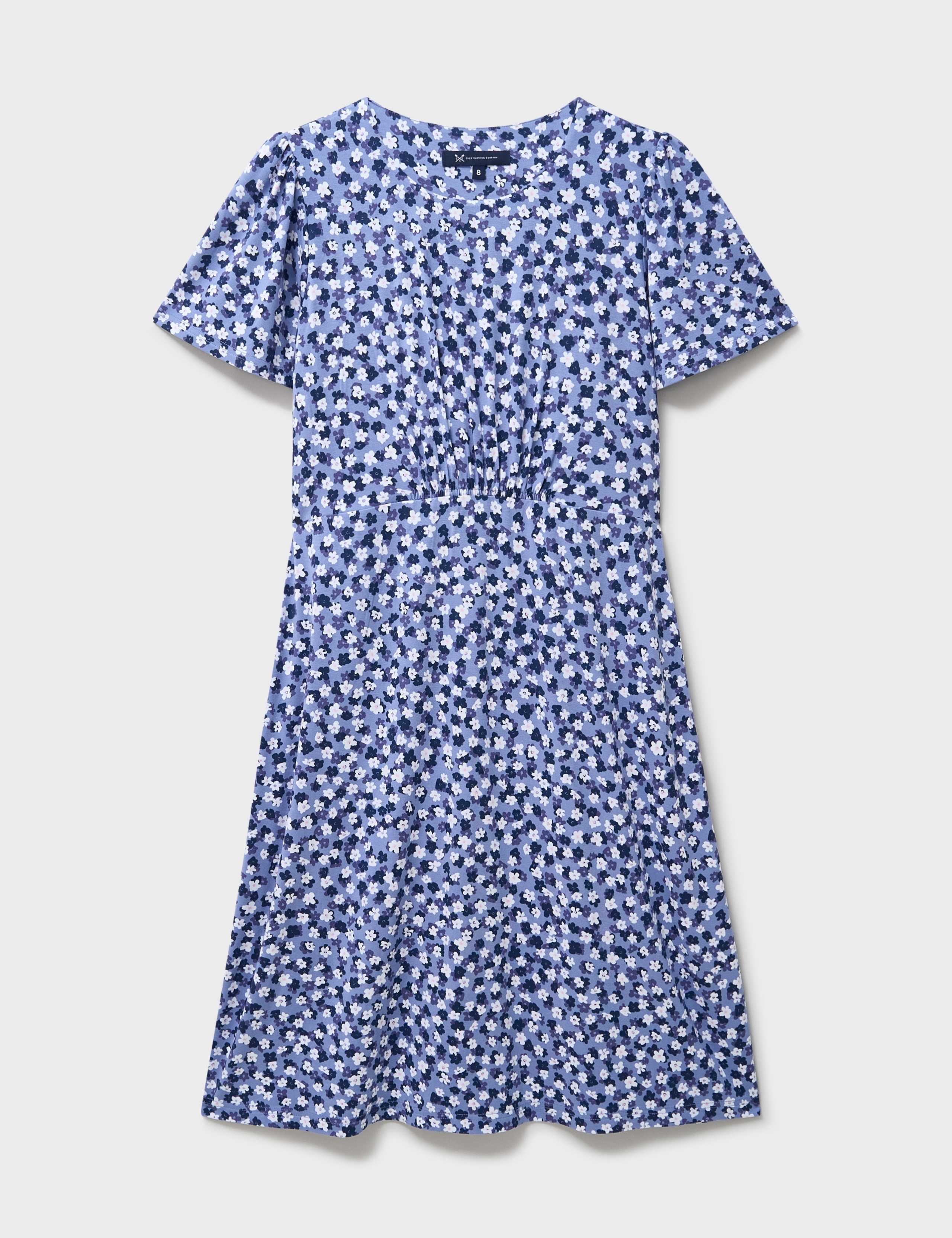 Jersey Floral Midi Waisted Dress 2 of 5