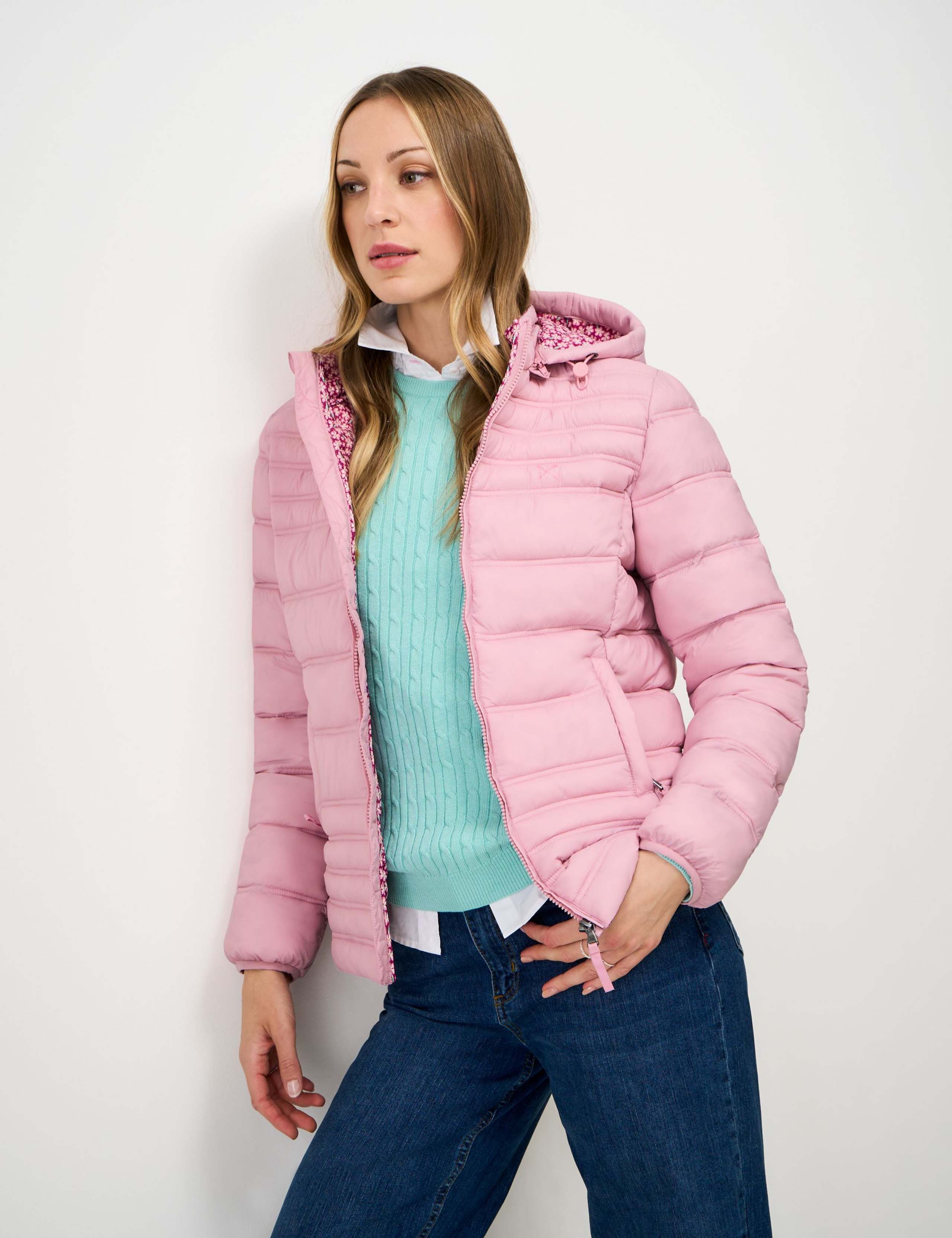 Lightweight Floral Zip Through Padded Jacket 4 of 5