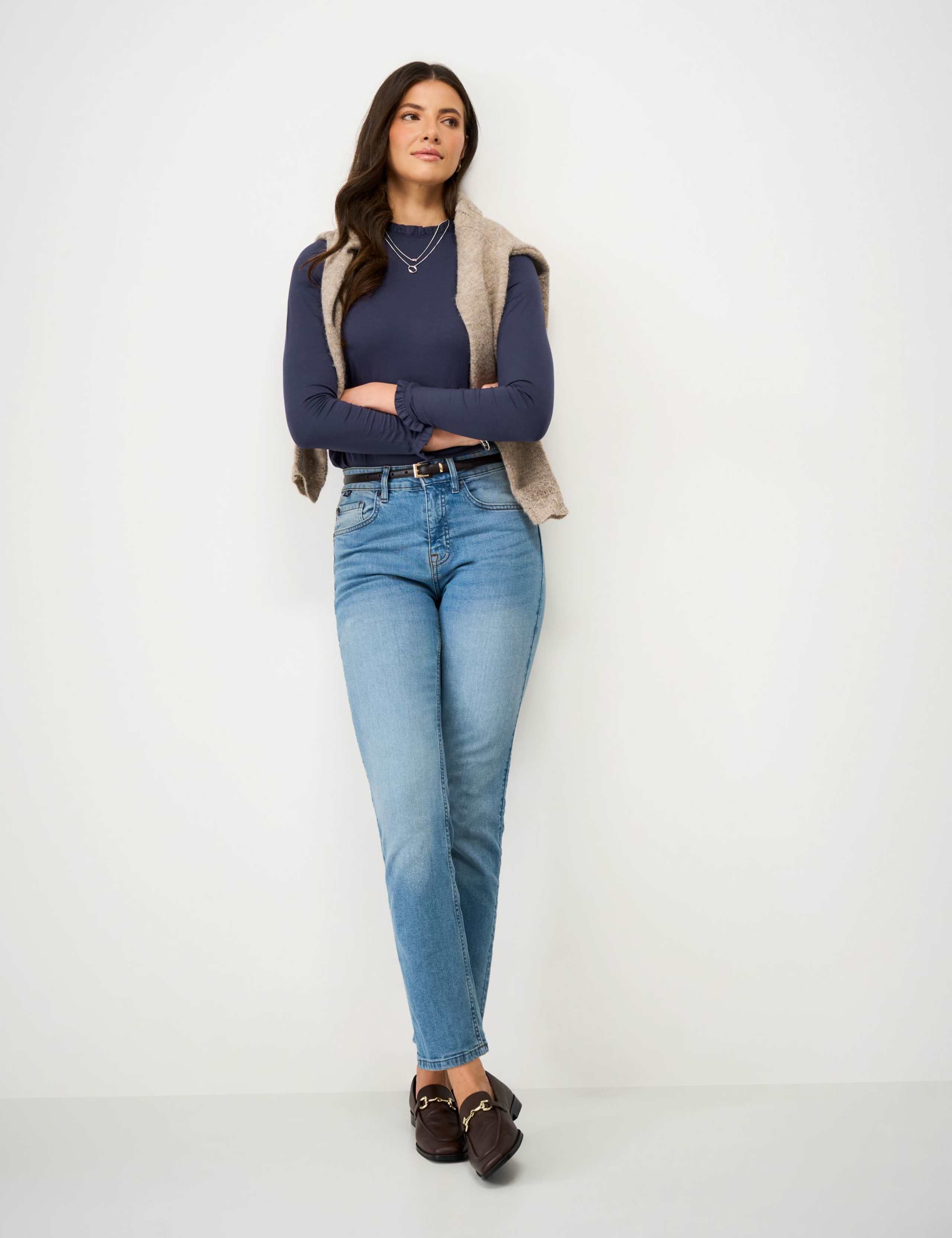 Modal Rich Frill Neck Blouse 1 of 5