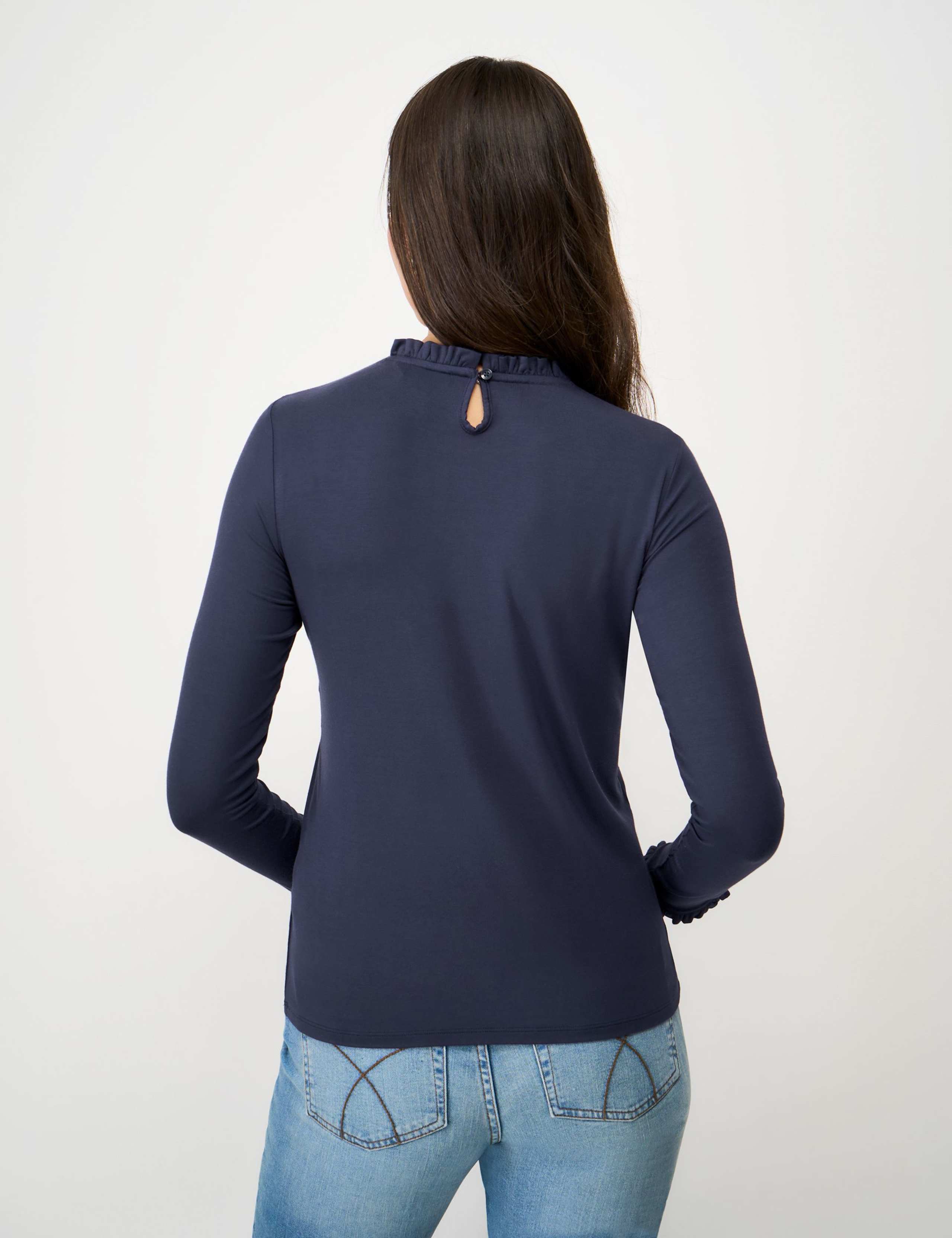 Modal Rich Frill Neck Blouse 3 of 5