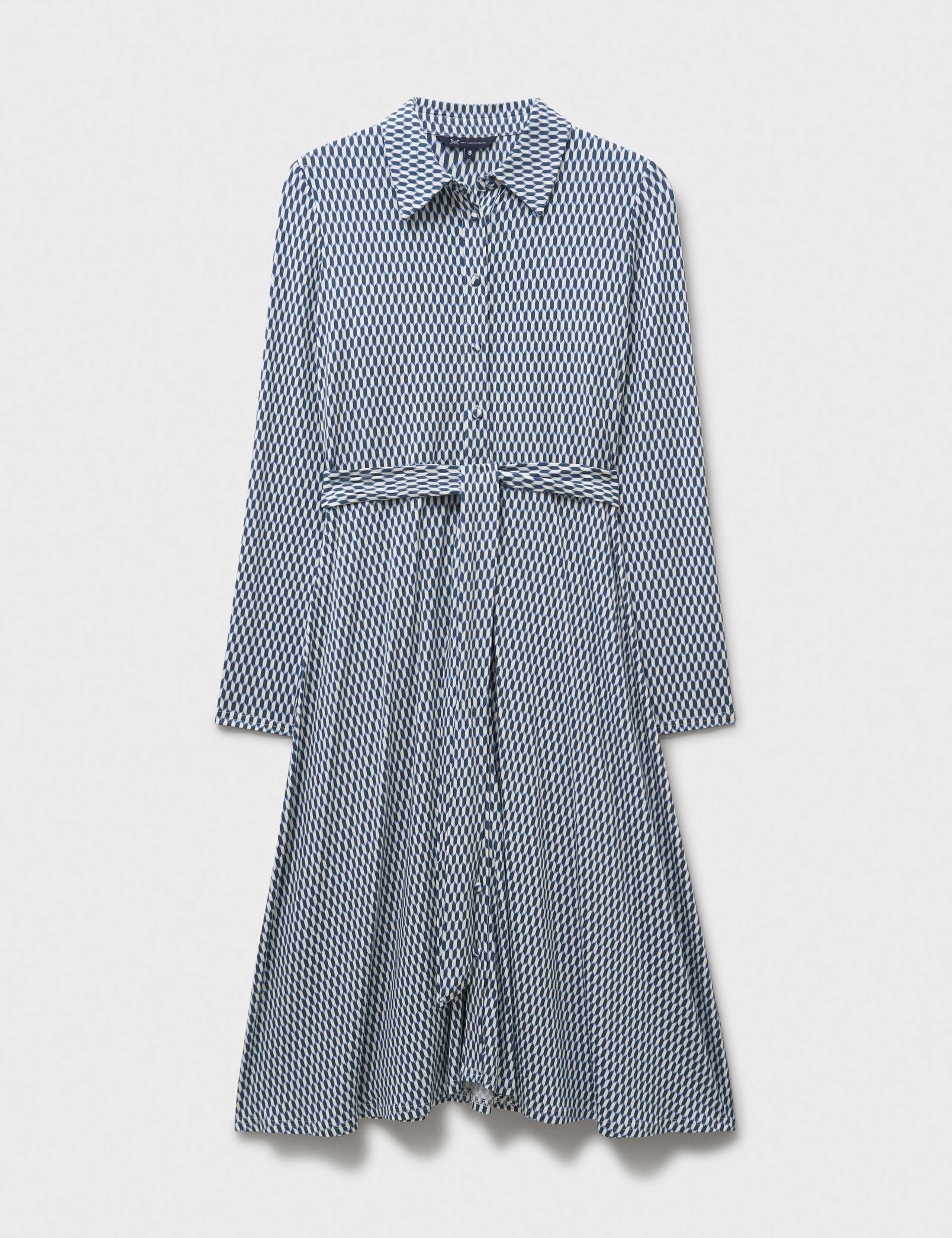 Jersey Geometric Knee Length Shirt Dress 2 of 5