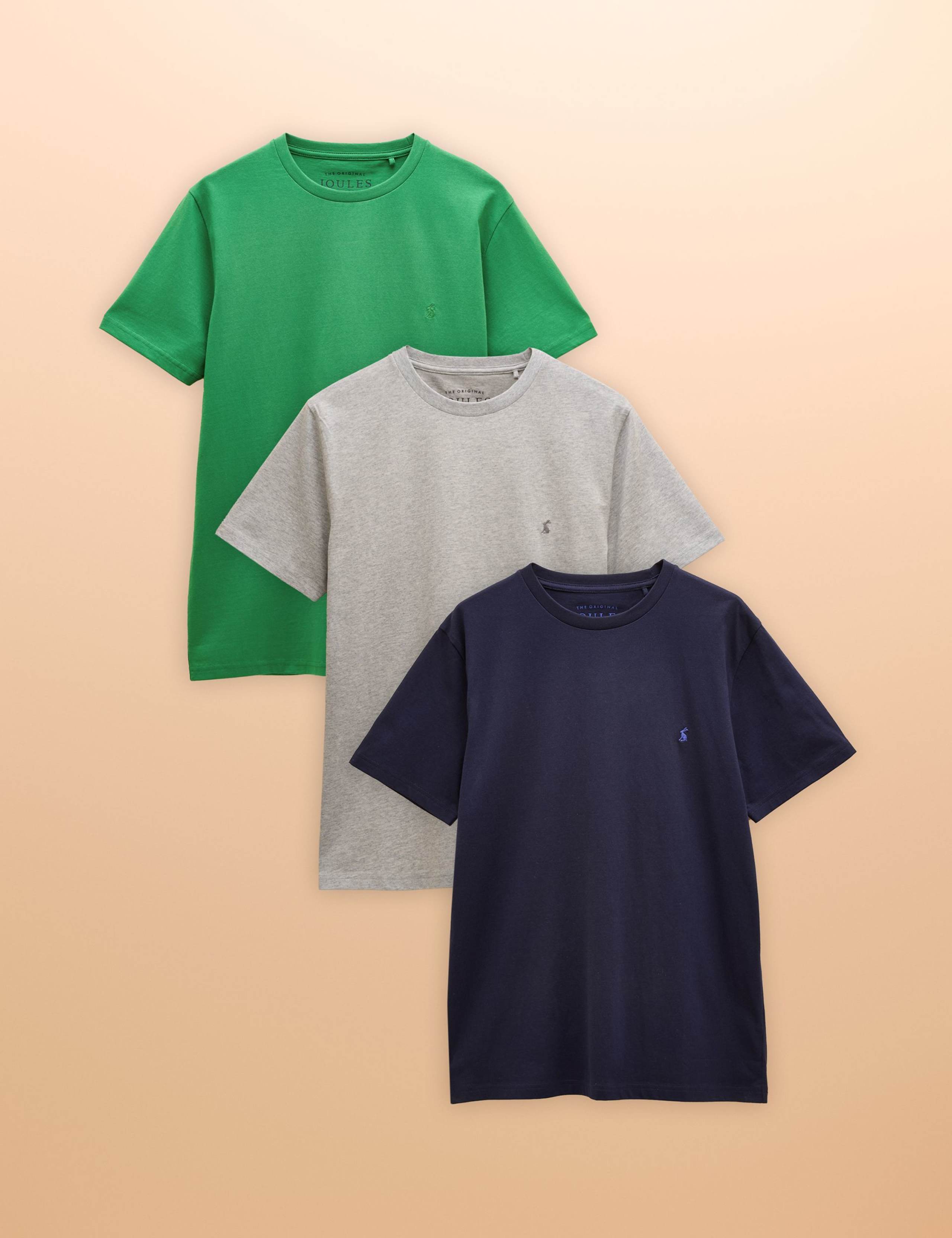 3pk Pure Cotton Crew Neck T-Shirts 2 of 7
