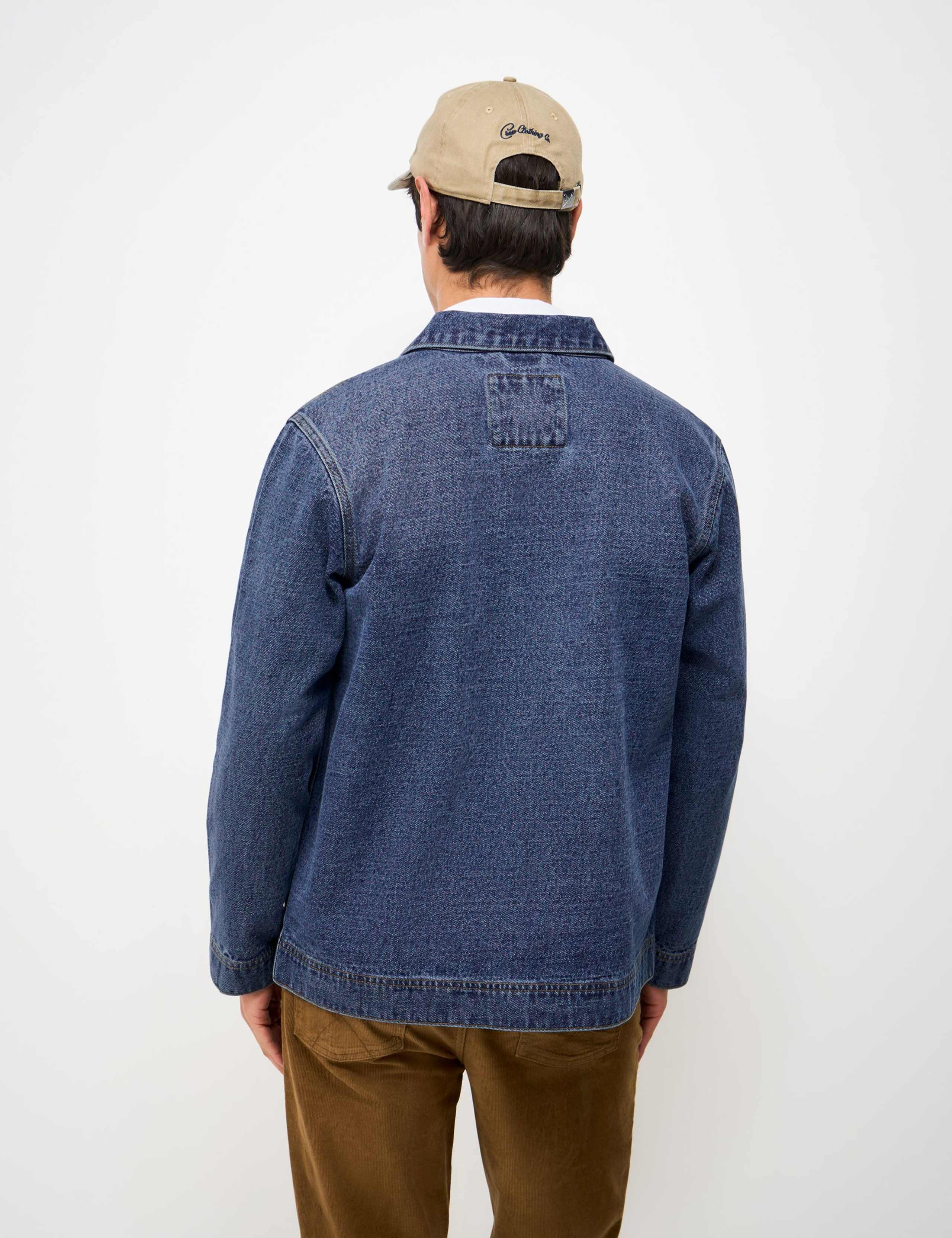 Mid-Wash Denim Shacket 4 of 5