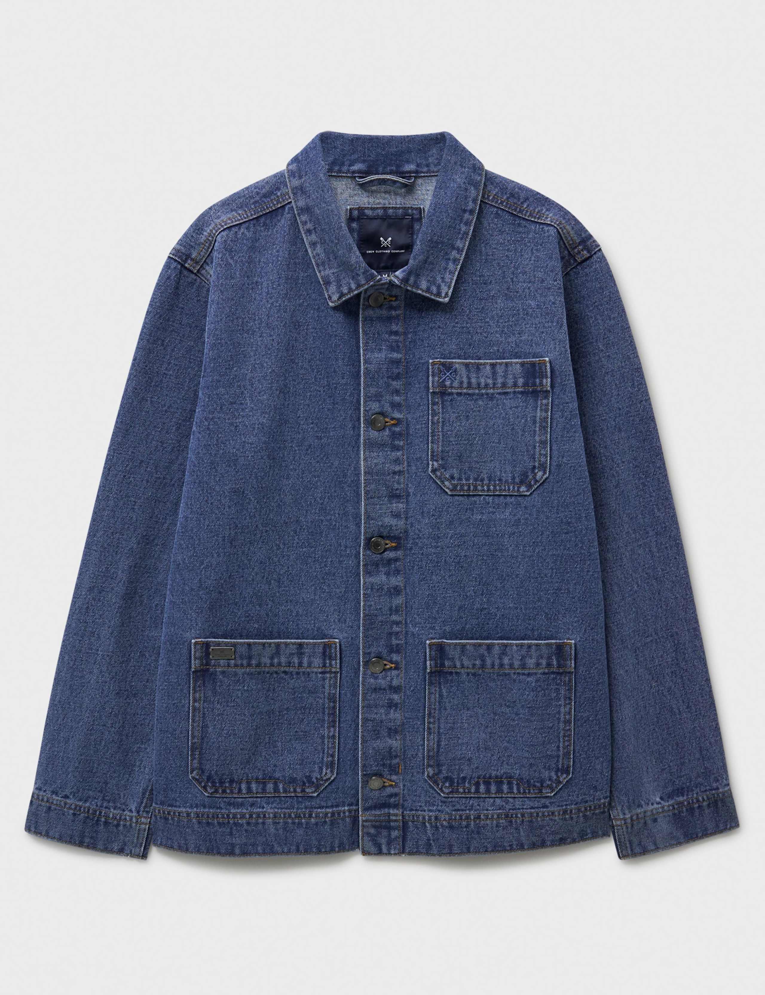 Mid-Wash Denim Shacket 2 of 5