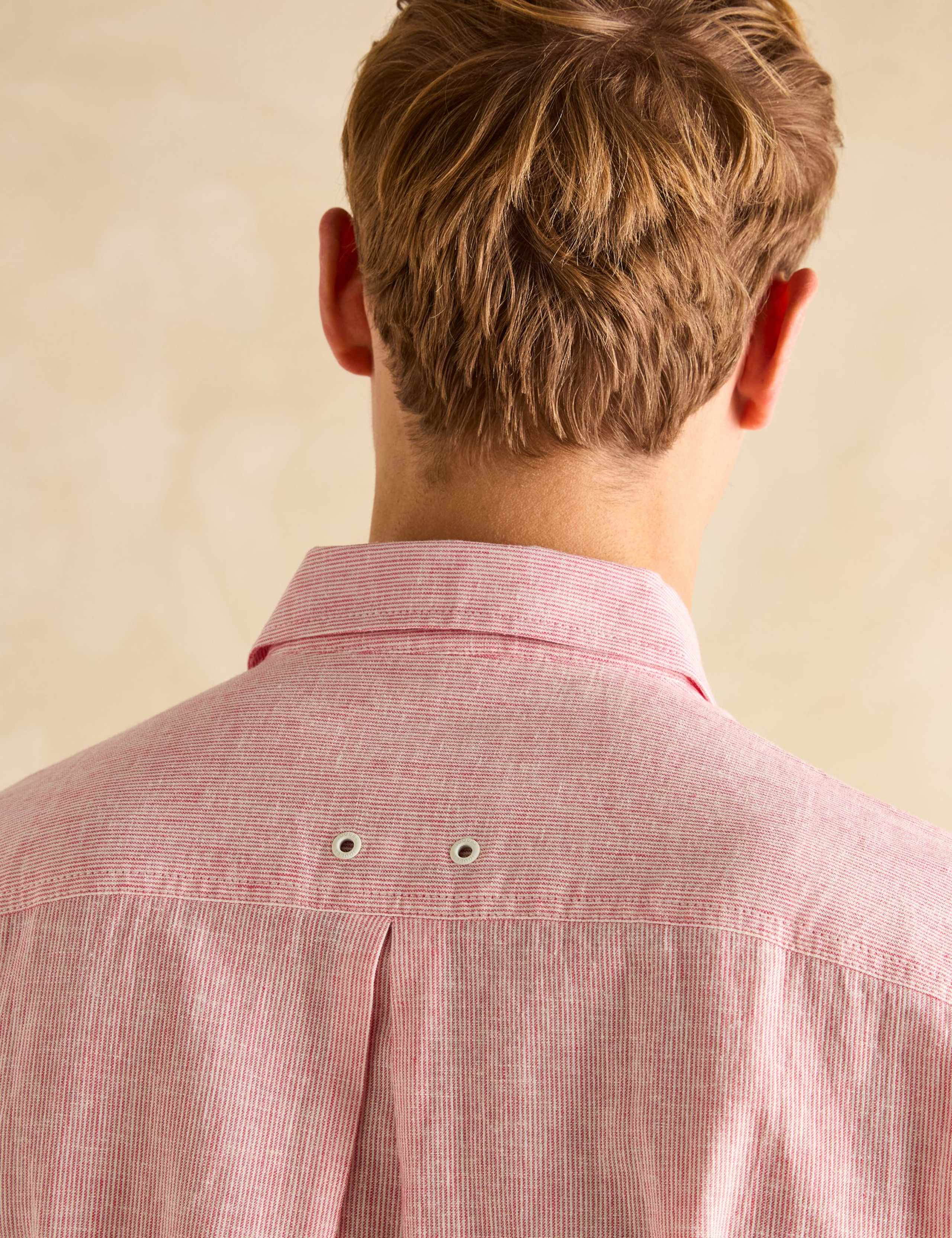 Regular Fit Linen Blend Striped Shirt 7 of 7
