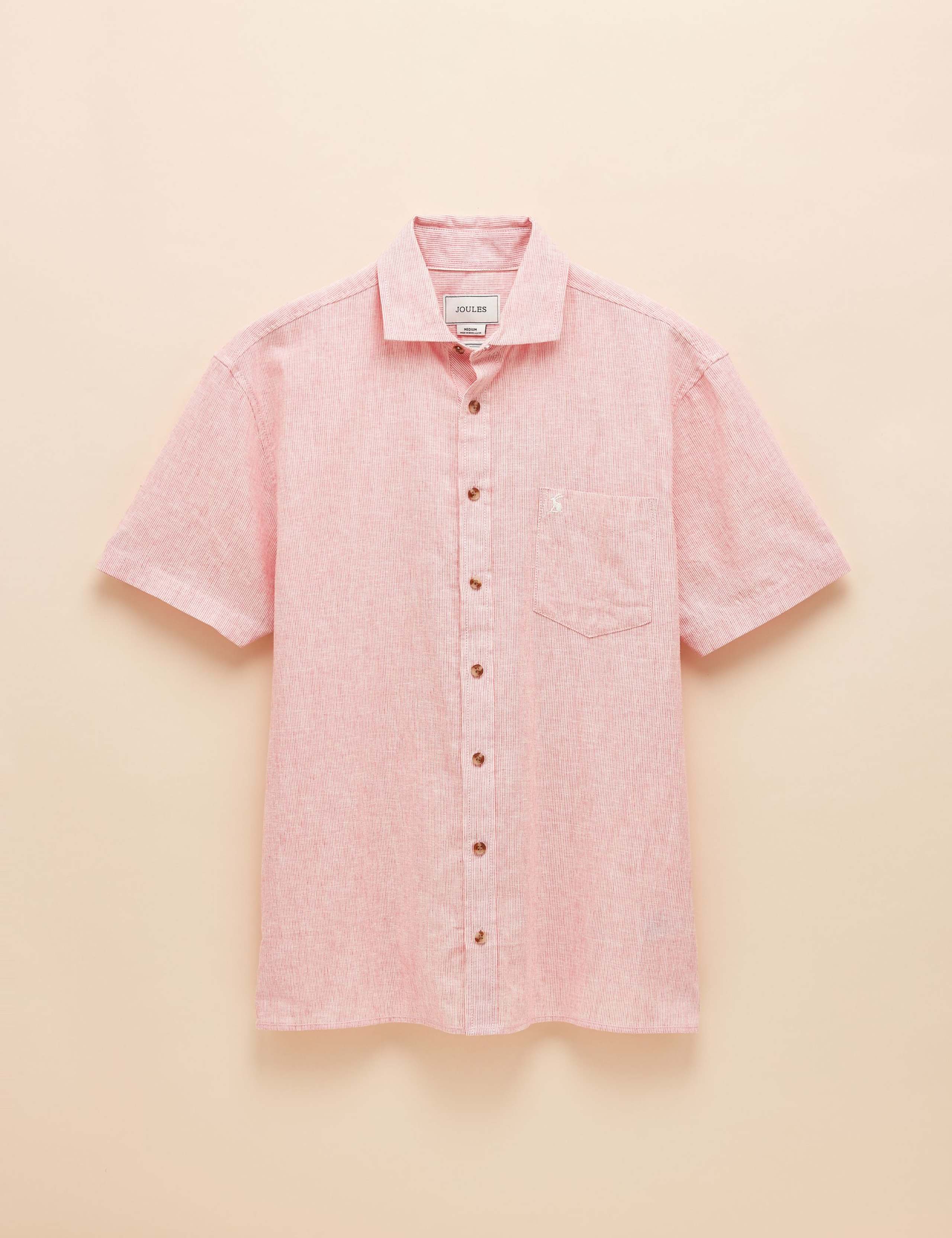 Regular Fit Linen Blend Striped Shirt 2 of 7